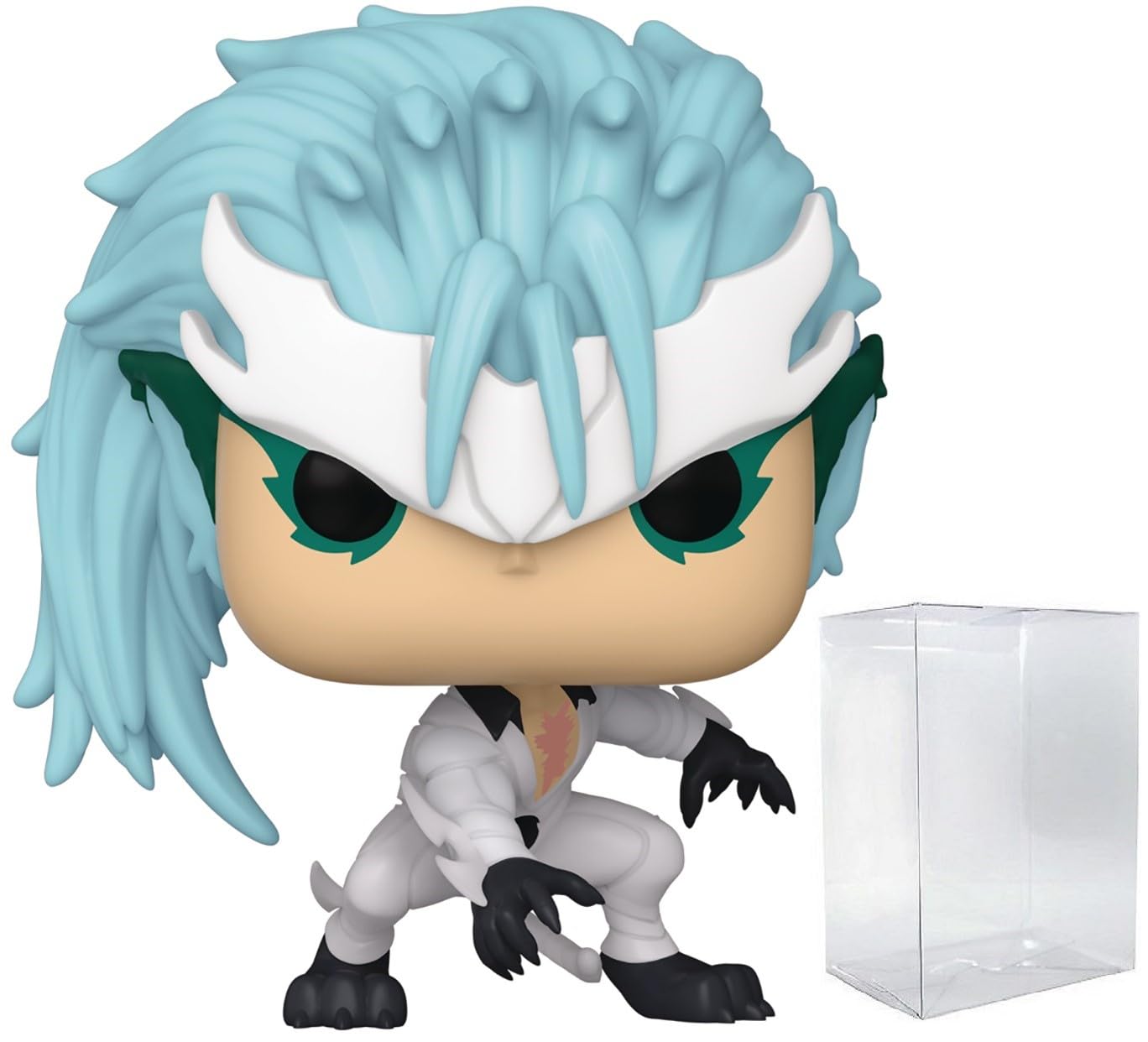 شخصیت انیمه POP: بلیچ - شکلک گریمجوو جیگرجکس (Grimmjow Jeagerjaques)، فیگور وینیلی فانکو (Funko) (همراه با جلایر محافظ جعبه)، چند رنگ، 3.75 اینچ