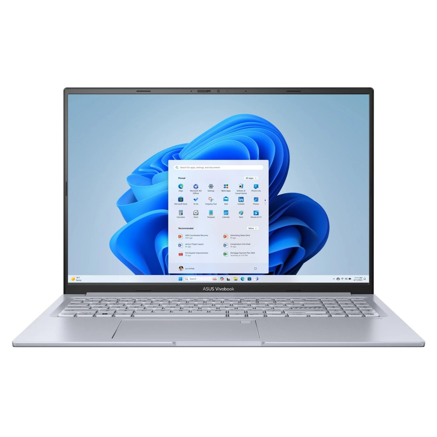 لپ تاپ ASUS Vivobook K3605VU-WS96 - نمایشگر 16 اینچی FHD+ (1920x1200) با فرکانس 120Hz ، Intel Core i9-13900H، 16GB رم، 1TB حافظه داخلی SSD، NVIDIA RTX 4050 6GB، ویندوز 11 ، صفحه کلید با نور پس‌زمینه، خواننده اثر انگشت، رنگ نقره‌ای سرد