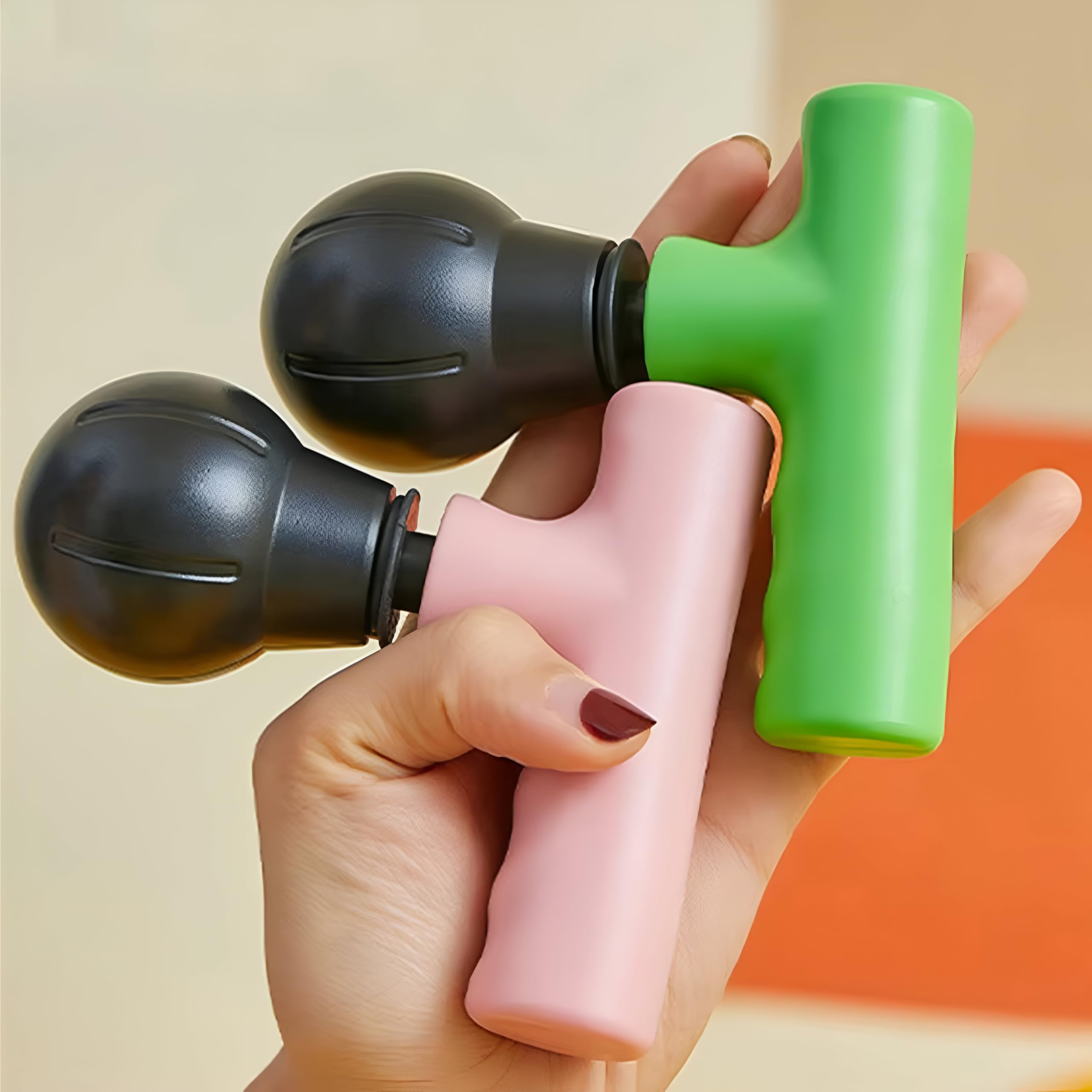 راجسی مینی فیشیال گان (Rajsy Mini Facial Gun) - ماساژور الکتریکی گان عمیق با ارتعاشات بافت عمیق برای ماساژ عضلانی بدن، برای تسکین درد، ماساژور بدن حرفه‌ای دستی (1 عدد)