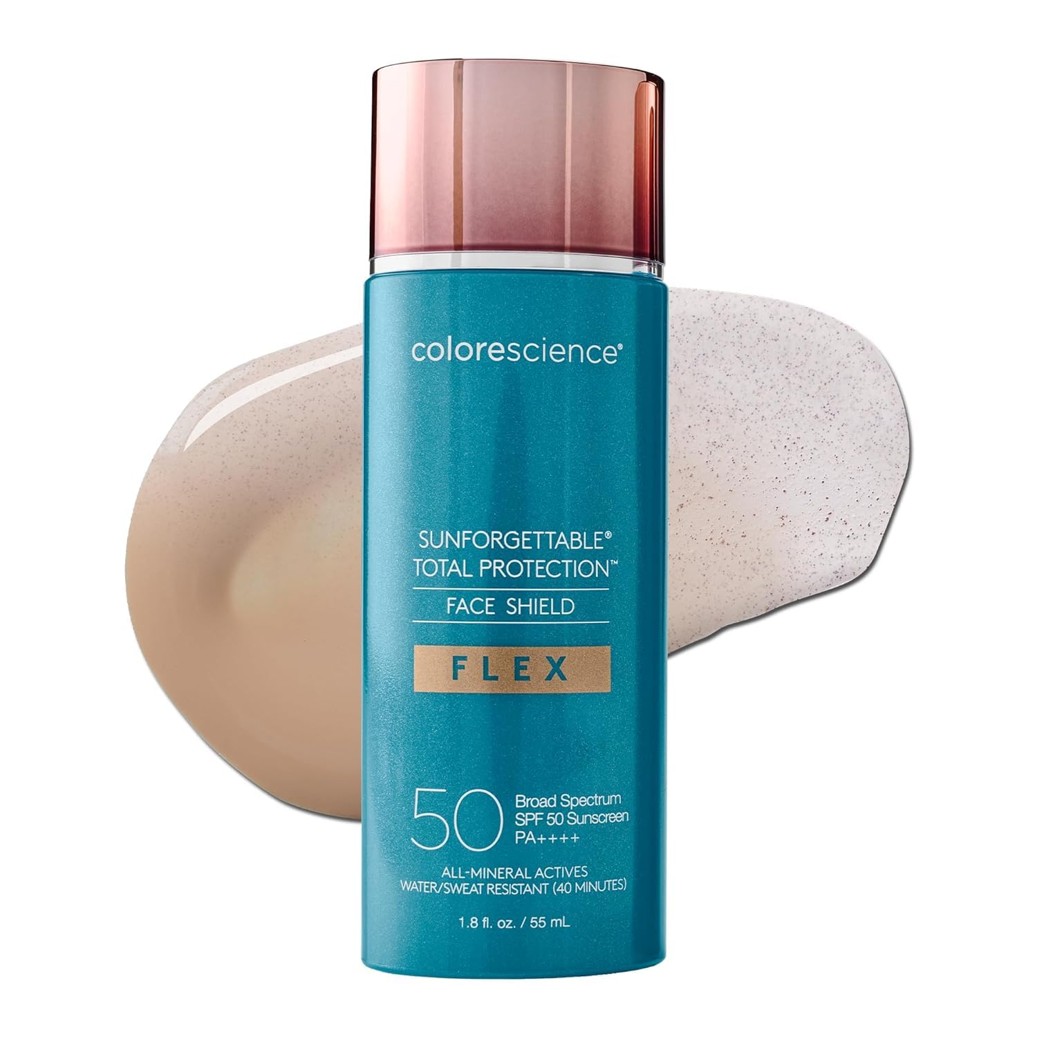 اسپری ضدآفتاب مواد معدنی SUNFORGETTABLE FLEX با SPF 50 پوست را مرطوب نگه می‌دارد و رنگ پوست را فوراً بهینه می‌کند تا پوست صاف و بی‌نقصی داشته باشد. مناسب برای همه انواع پوست، رنگ متوسط. محافظت کلی از پوست در برابر نور خورشید با استفاده از تنظیم کننده رنگ صورت SUN TOTAL PROTECTION FACE SHIELD FLEX حاوی 1.8 اونس.