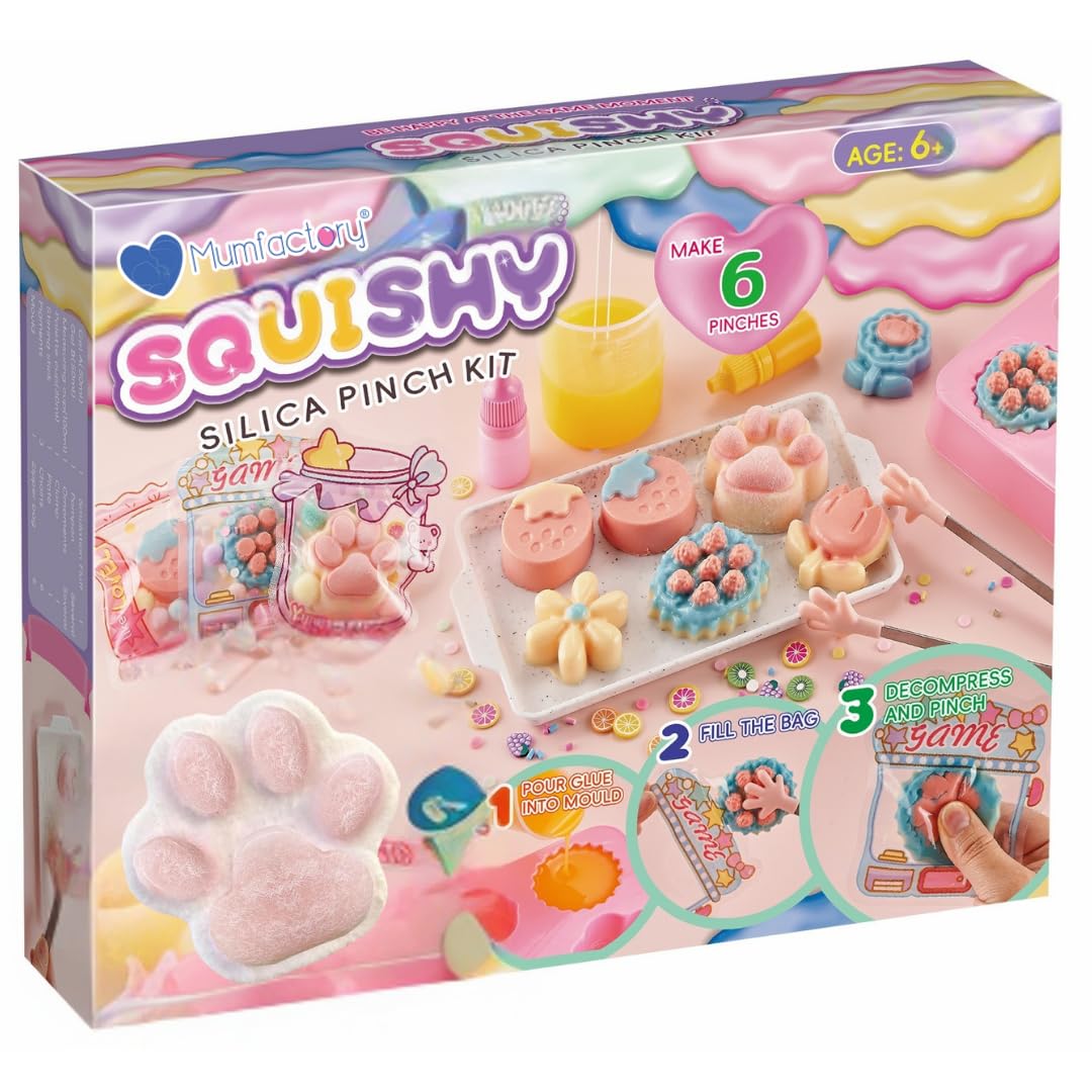 جعبه‌ی ابزار DIY اسباب بازی‌های Squishy برای کودکان - ایجاد اسباب بازی‌های Squishy خود - جعبه‌ی هنری برای بازی خلاقانه و کاهش استرس - اسباب بازی Fidget - هدیه بخاطر دختران و پسران