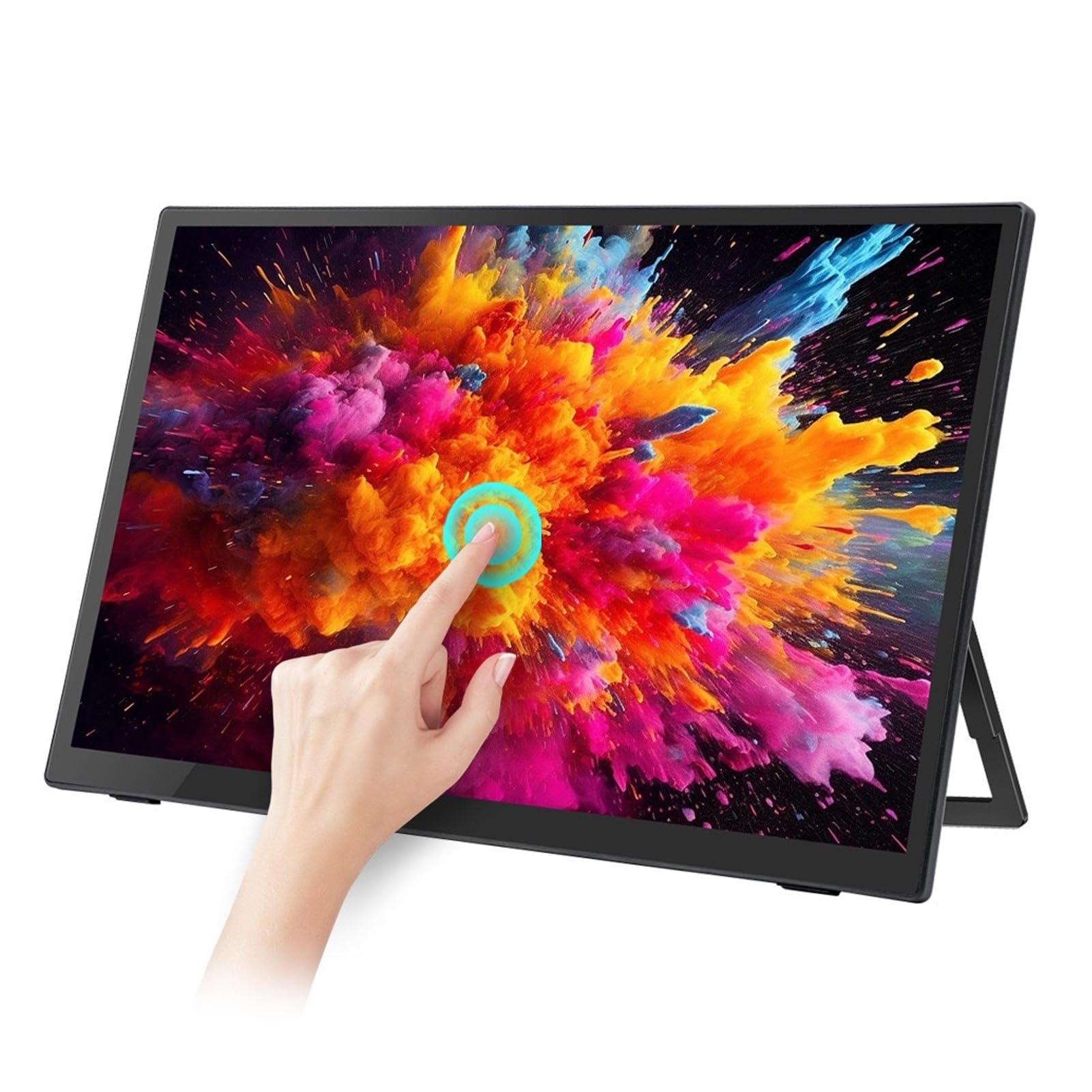 مانیتور قابل حمل با صفحه نمایش لمسی، 13 اینچ 1920x1080 با درگاه نوع C برای لپ تاپ HDMI، صفحه نمایش خارجی با لمس 60Hz برای بازی و گسترش دهنده صفحه نمایش لپ تاپ برای سفر