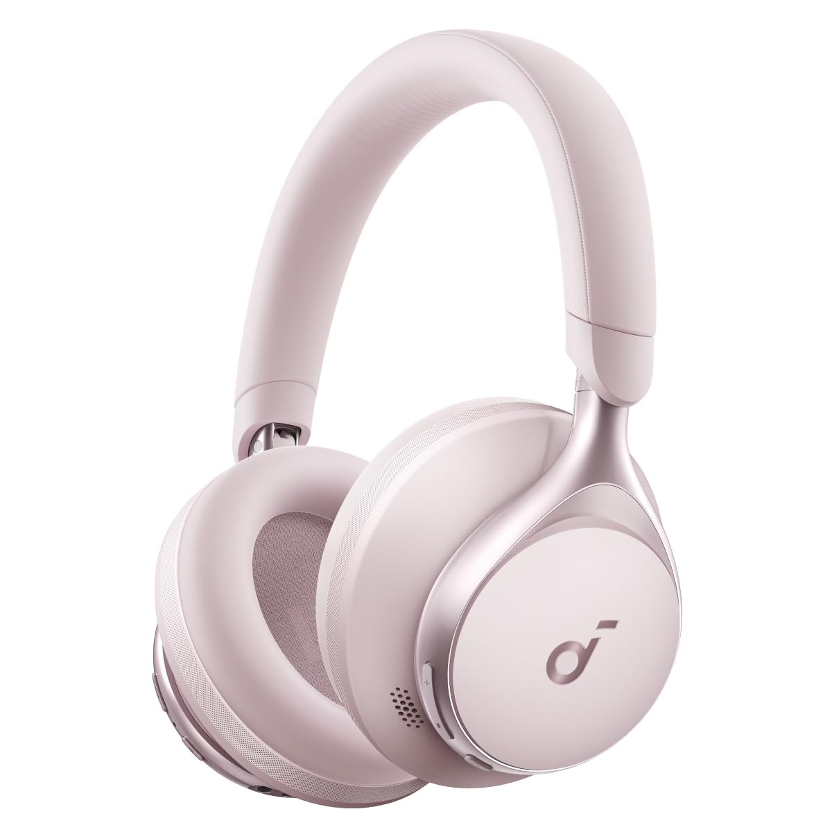 هدفون‌های فعال سر و صدای Space One از Soundcore توسط Anker، کاهش صدای 2 برابر قوی‌تر، تا 40 ساعت زمان پخش با فناوری حذف نویز، کنترل اپلیکیشن، صدای بی‌سیم LDAC با کیفیت Hi-Res، قابلیت اتصال به دستگاه‌های بلوتوث نسخه 5.3، راحتی برای استفاده، تماس‌های واضح، رنگ صورتی