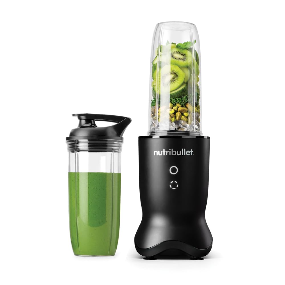 مترجم.، مخلوط‌کن سرعت بسیار بالای Nutribullet Ultra 1000W، چندکاره، موتور ساکت، فناوری لیسه‌ای Tritan™ Renew Cups، تیغه‌های استخراج سریع، بدون BPA، مقاوم در برابر شکستن، رابط قابل اشعار، NBU-500AK، مشکی، گارانتی یک ساله، ۱۰۰۰ وات مشکی