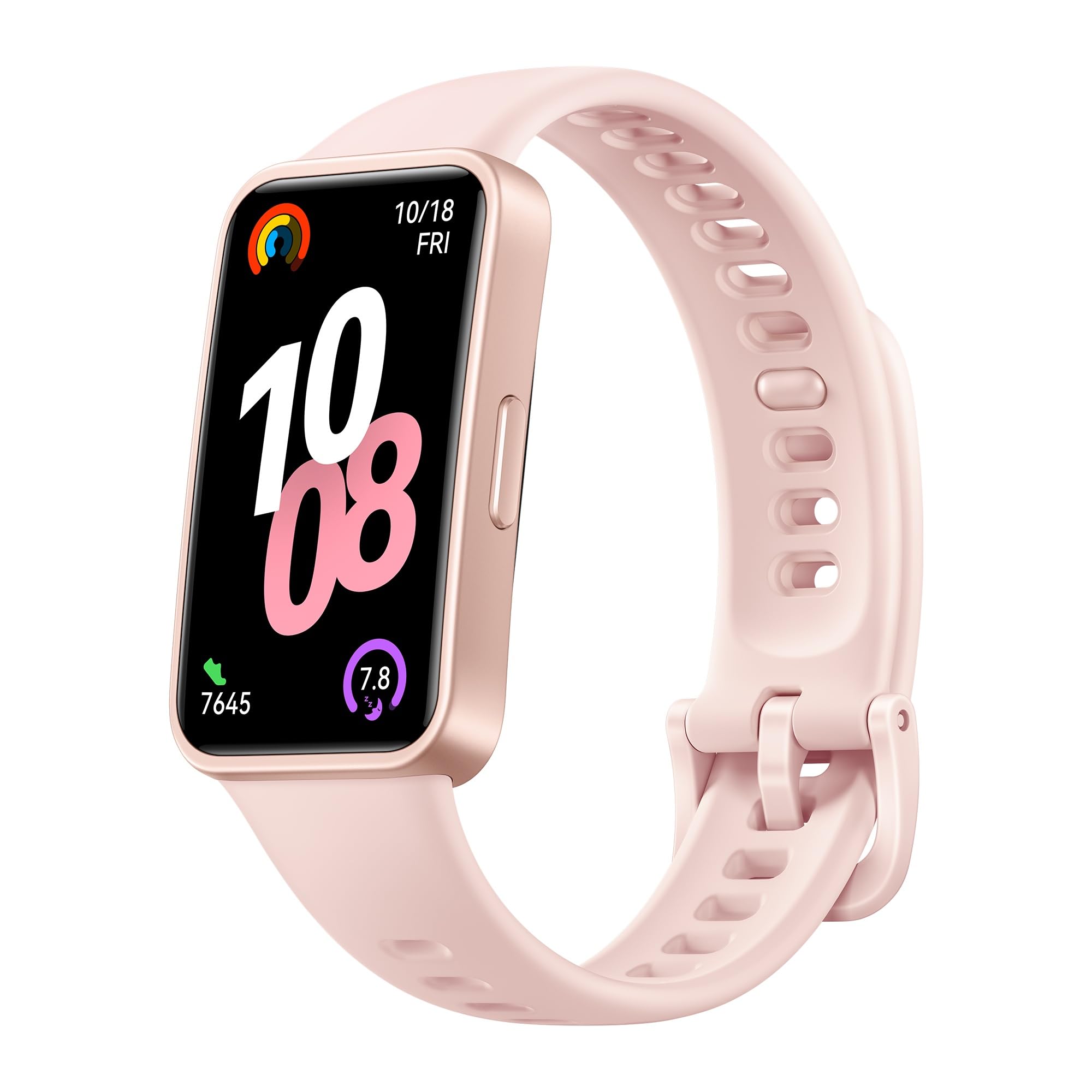 ساعت هوشمند HUAWEI Band 10، طراحی فلزی و راحت برای استفاده، تجزیه و تحلیل خواب حرفه‌ای، کمک به سلامت عاطفی، ۱۰۰ حالت تمرین، عمر باطری بلند، سازگار با IOS و اندروید، صورتی