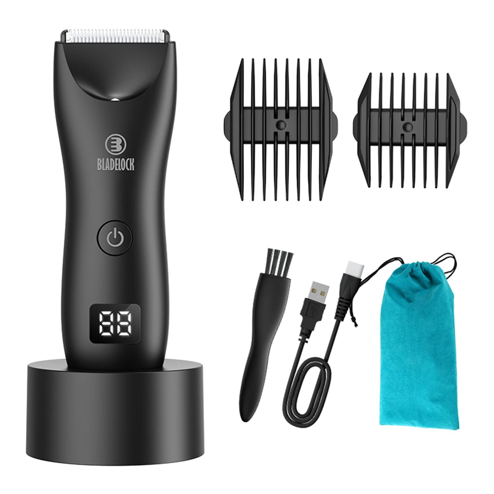 تمام در یک تراش موی Reva Multi Groomer با چراغ جلوی سر برای مردان و زنان - تیغه‌های سرامیک، صدای کم و شارژ سریع -  ضدآب، بی‌سیم قابل شارژ، یک سال گارانتی