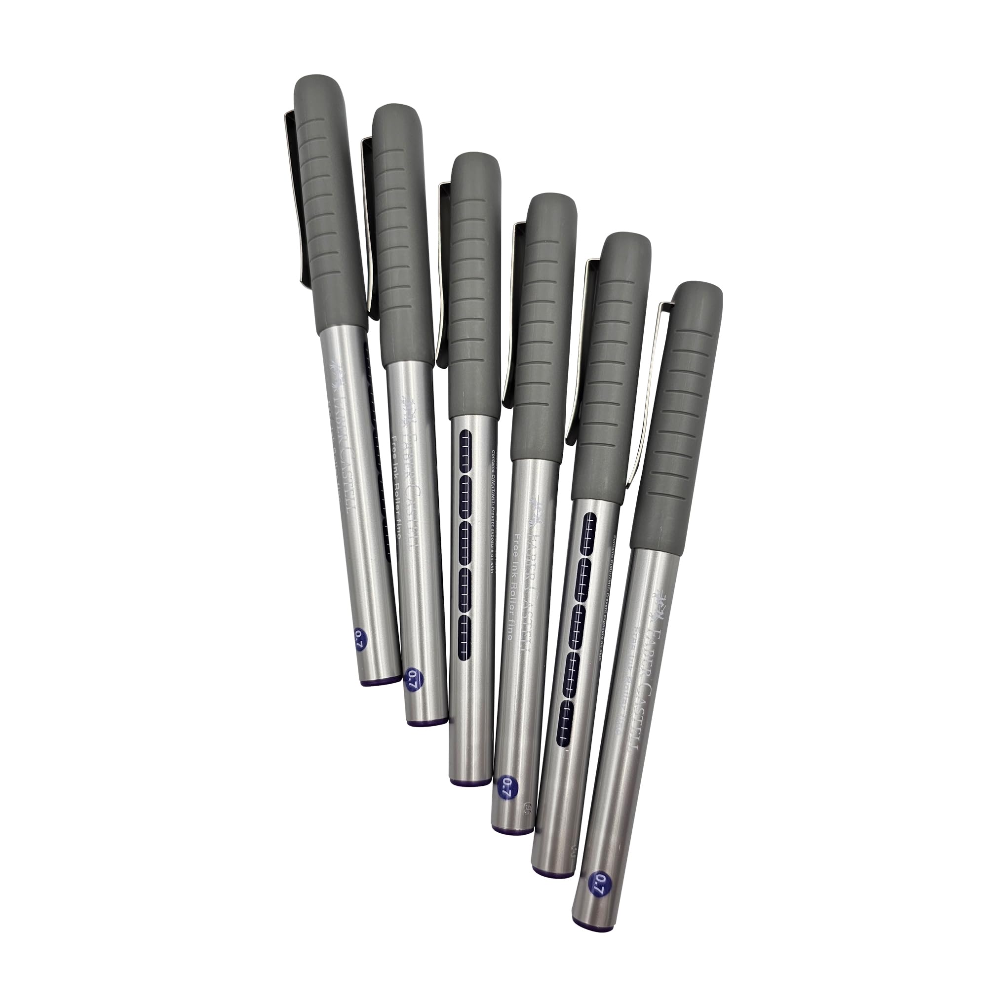 مداد رولر جوهری Faber-Castell Ink Roller Vision 0.7 میلیمتر 6 عدد بنفش، جریان مداوم جوهر تا آخرین قطره به دلیل سیستم پر کردن مستقیم، نوک مخروطی