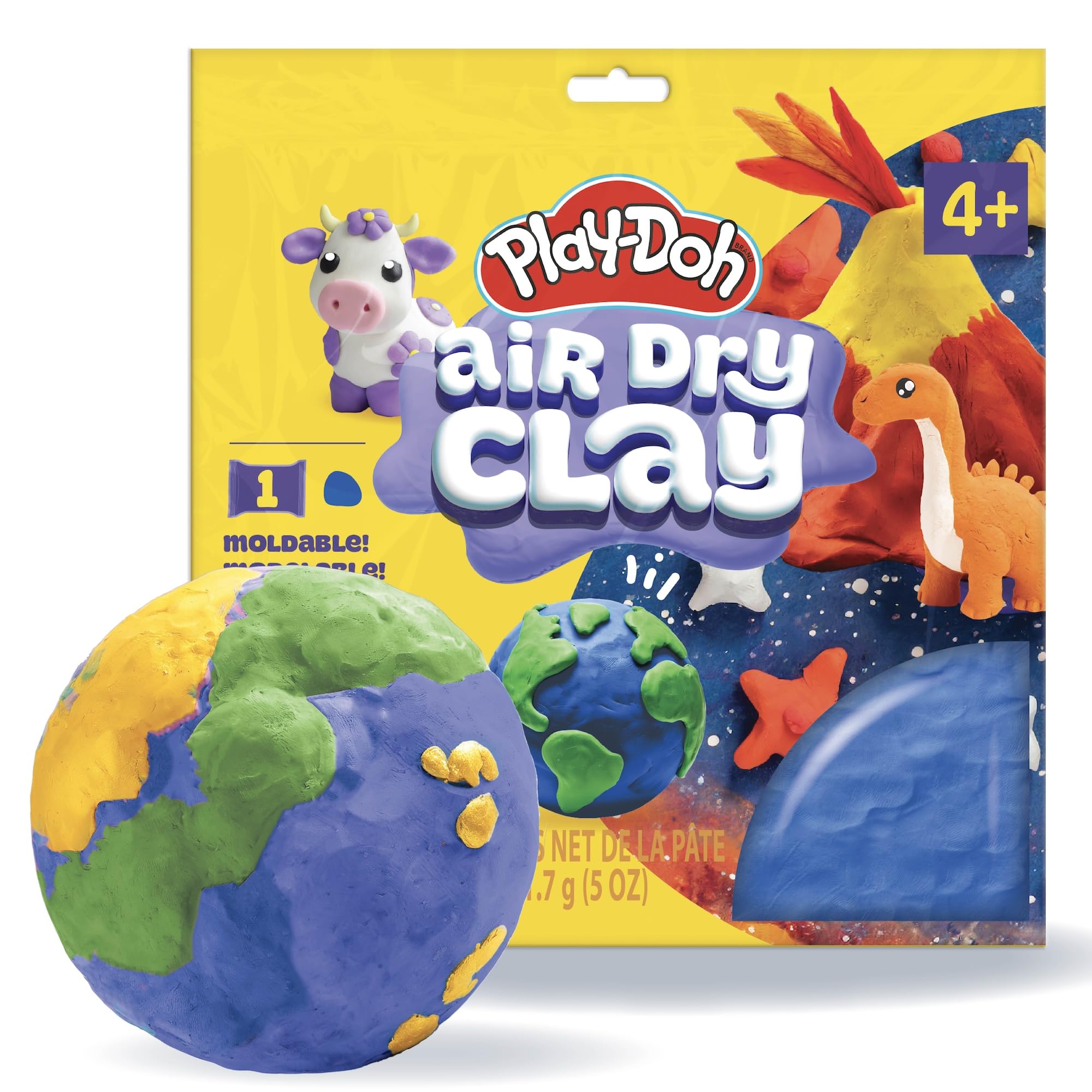 لطفا ، خاک طیف‌دار Play-Doh خشک‌کن هوا، 5 اونس، کیسه‌ای خاک آبی، لوازم هنری، هنرها و صنایع دستی برای بزرگسالان، لوازم صنعتی، ابزارهای خاک، کیت خاک، صنایع دستی کودکان، خاک مدل‌سازی برای کودکان، کیت خشک خاک، هنر و صنایع دستی