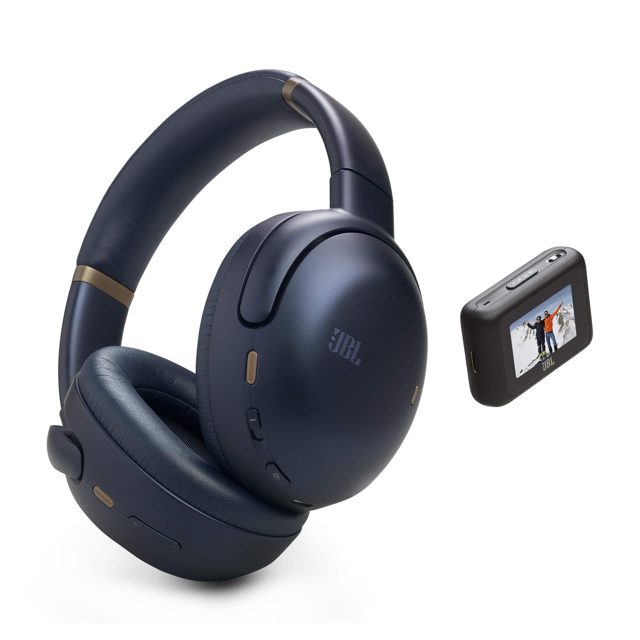 هدفون بی‌سیم JBL Tour One M3 Smart Tx - با قابلیت کاهش نویز بر روی گوش‌ها با فرستنده هوشمند، صدای با کیفیت (3.5 میلی‌متر یا یو-اس-بی-سی)، صدای فضایی ۳۶۰ با پیگیری سر و ۷۰ ساعت پخش (آبی) Tour One M3 آبی
