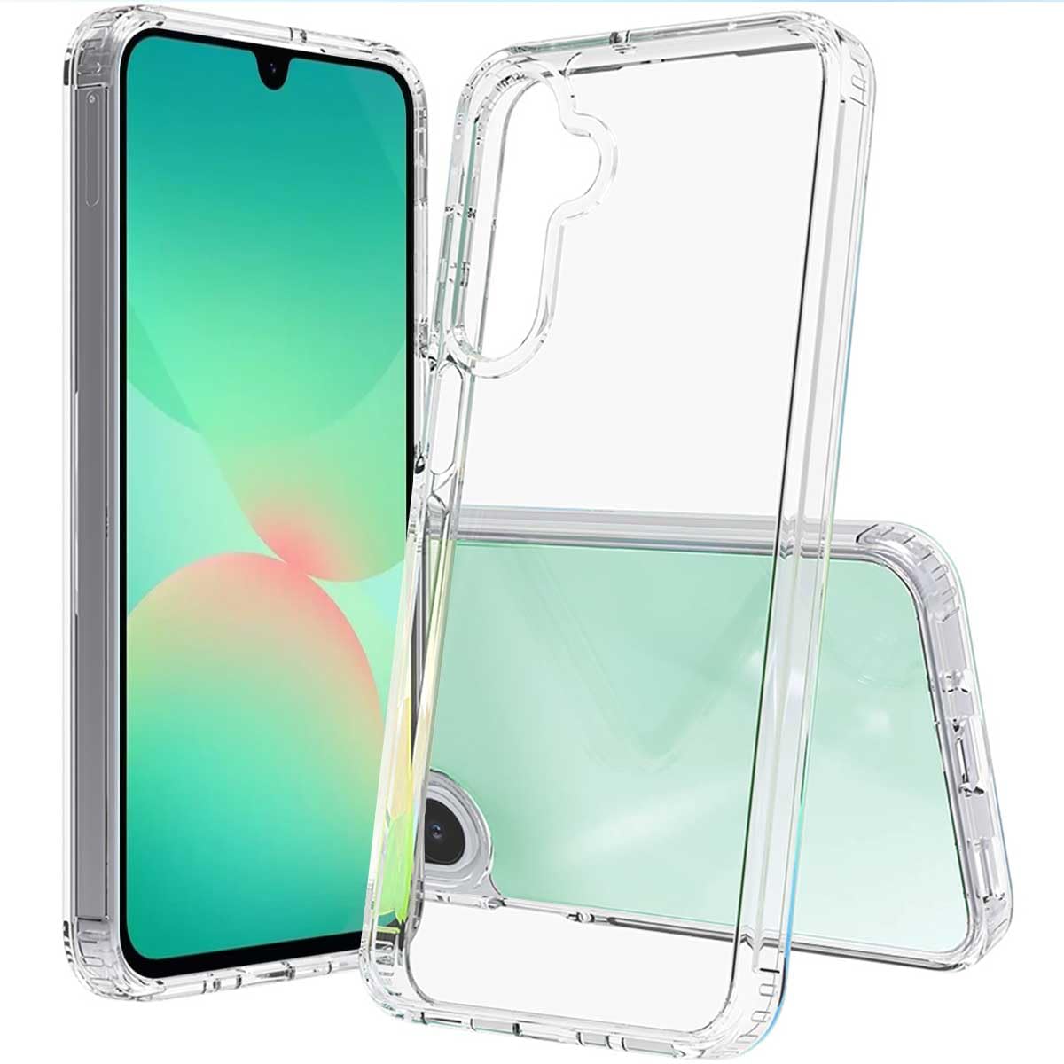 مورد شفاف کریستالی هیبرید T Tersely سازگار با Samsung Galaxy A26 4G/5G - تکنولوژی TPU + پلی کربنات، مقاوم در برابر زرد شدن، سازگاری با شارژ بی‌سیم، محافظت‌کننده، کاور ضدضربه