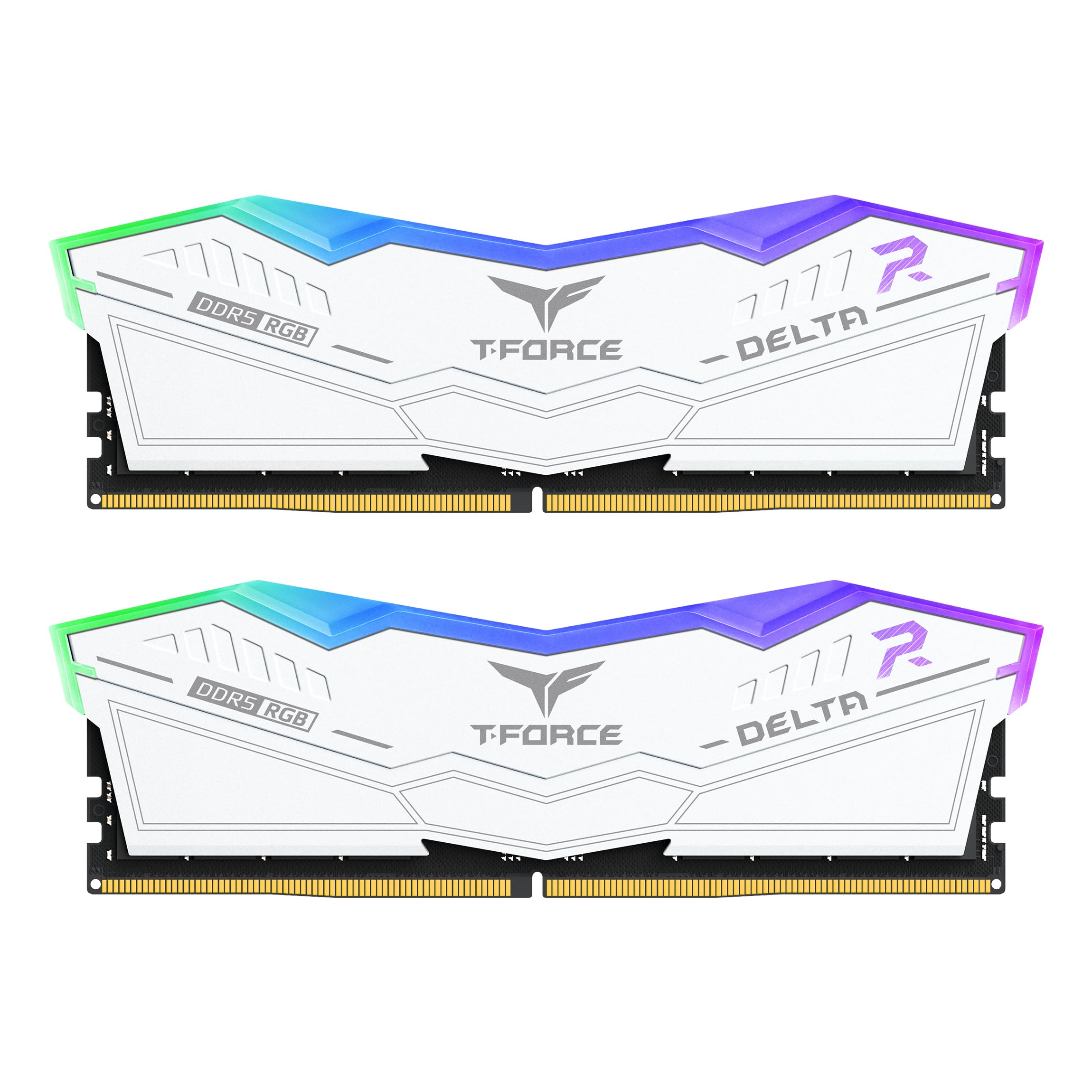 ماژول حافظه رم DESKTOP MEMORY TEAMGROUP T-Force Delta RGB DDR5 32GB (2x16GB) با سرعت 6400MHz و CL38 برای چیپست‌های سری 600 و 700 مناسب است. این ماژول دارای XMP 3.0 پشتیبانی و رنگ سفید می‌باشد. FF4D532G6400HC38JDC01