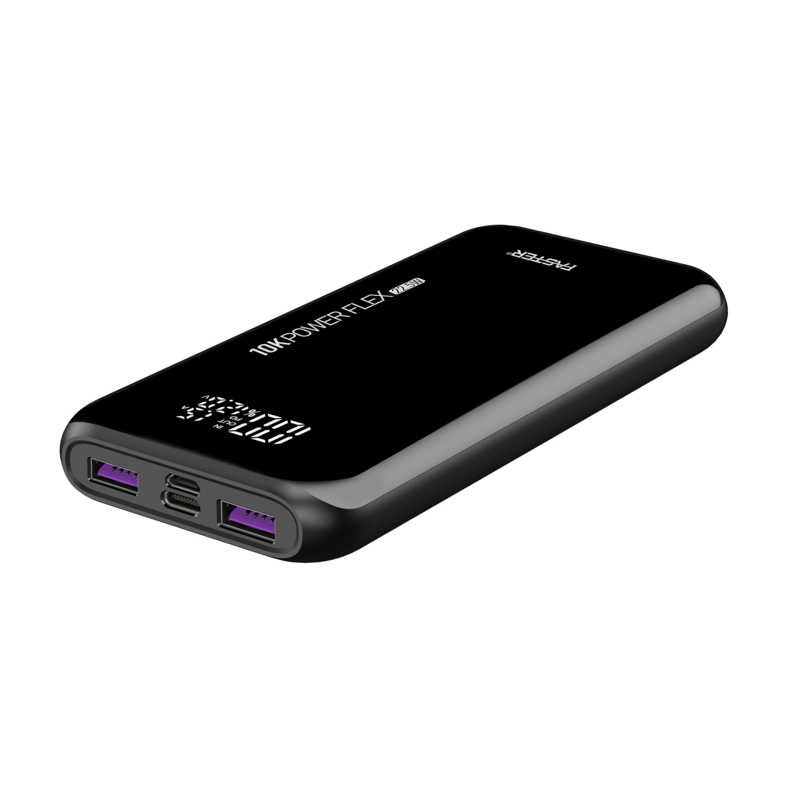 پاور بانک سریع‌تر 22.5 وات، شارژر قابل حمل 10000 میلی آمپر با پورت‌های دوگانه USB و Type-C، شارژ سریع با نمایشگر LED، سازگار با آیفون، گوشی‌های اندروید، تبلت‌ها و دیگر دستگاه‌ها