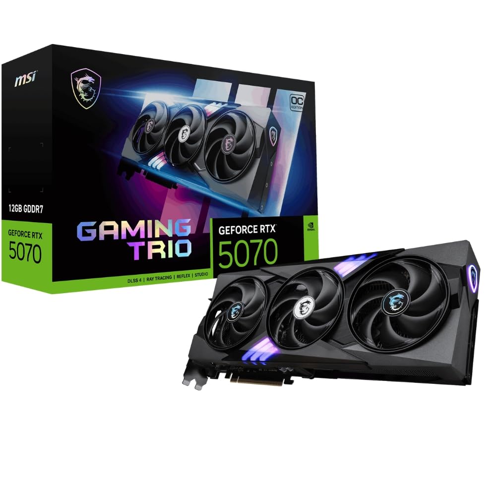 MSI GeForce RTX 5070 12G Gaming Trio OC Black/White 
MSI جیفورس RTX 5070 12گیگابایت گیمینگ تریو اوسی سیاه/سفید