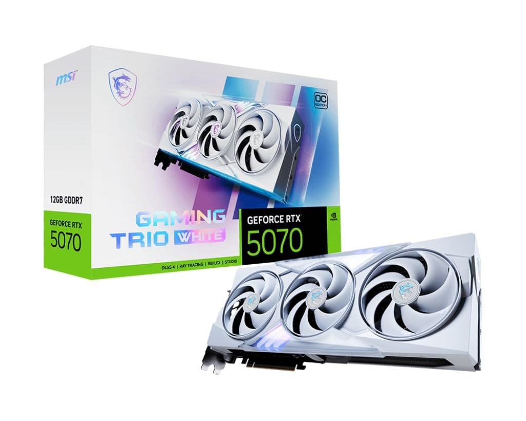 کارت گرافیک MSI GeForce RTX 5070 12G Gaming Trio OC سفید VD9067