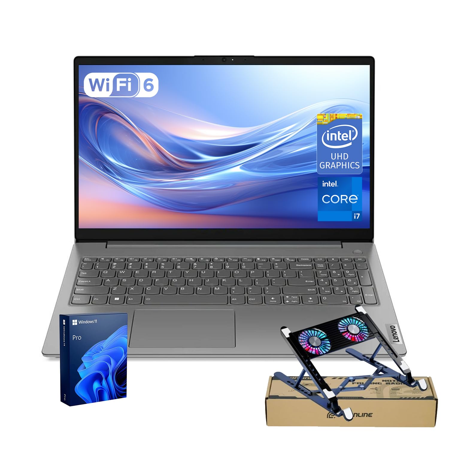 لنوو V15 Business 15.6 اینچ FHD ضد تابش | Intel Core i7-13620H نسل 13 | 24GB RAM | 1TB SSD | وبکم | Wi-Fi 6 | HDMI | ویندوز 11 Pro | 512GB SSD خارجی(ارتقاء) | 24GB RAM | 1TB SSD 15.6 اینچ