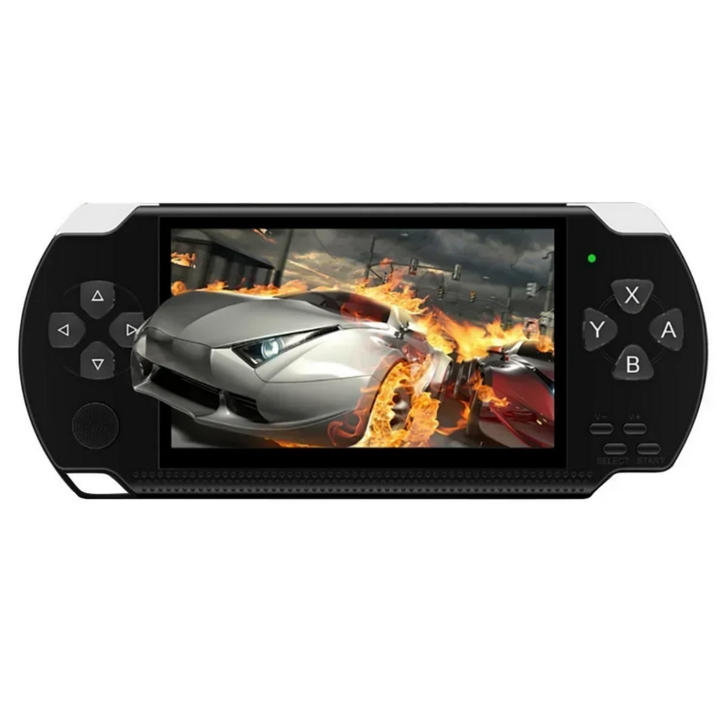 کنسول بازی دستی SKEIDO X6 با صفحه نمایش 4.3 اینچ و حافظه 8 گیگابایت، عملکرد آسان، پخش کننده بازی‌های MP3، MP4، MP5، پشتیبانی از بازی‌های psp، دوربین، ویدیو، کتاب الکترونیک (مشکی)