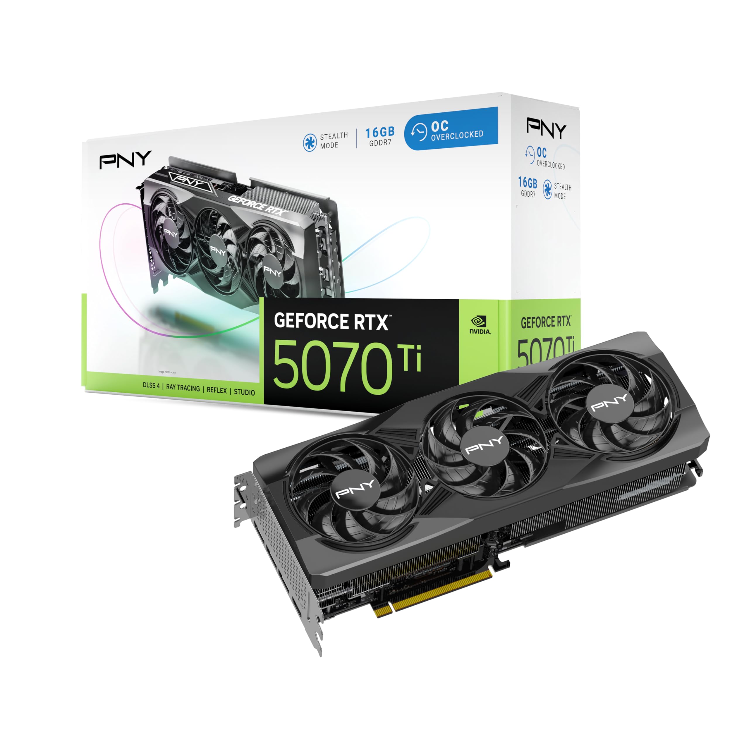 کارت گرافیک PNY GeForce RTX™ 5070Ti 16GB OC با سه فن تریپل DLSS 4