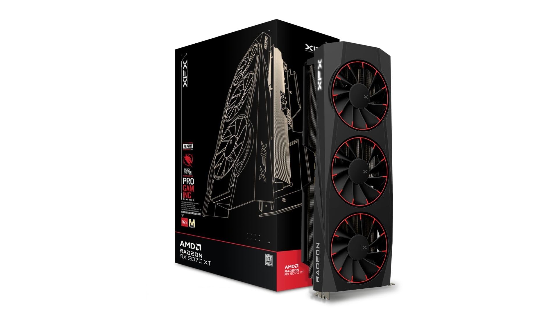 XFX Quicksilver AMD Radeon RX 9070XT نسخه مغناطیسی هوایی