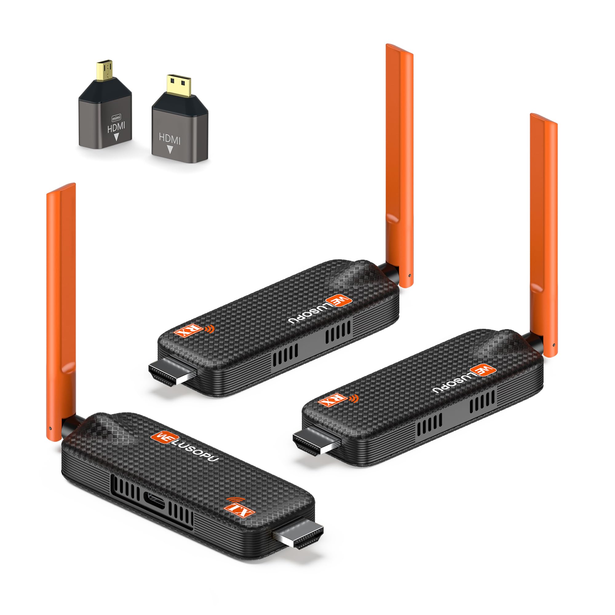 ترجمه: 
فرستنده بی‌سیم HDMI 2025 و 2 گیرنده با رمزگشایی 4K، تا 6 RX، نمایش برنامه، انتقال رادیوی HDMI 5G/1080P، گسترشده‌بافت ویدئو بی‌سیم برای لپتاپ، دوربین، دوربین‌مداربسته به تلویزیون، پروژکتور، 50 متر G123-2