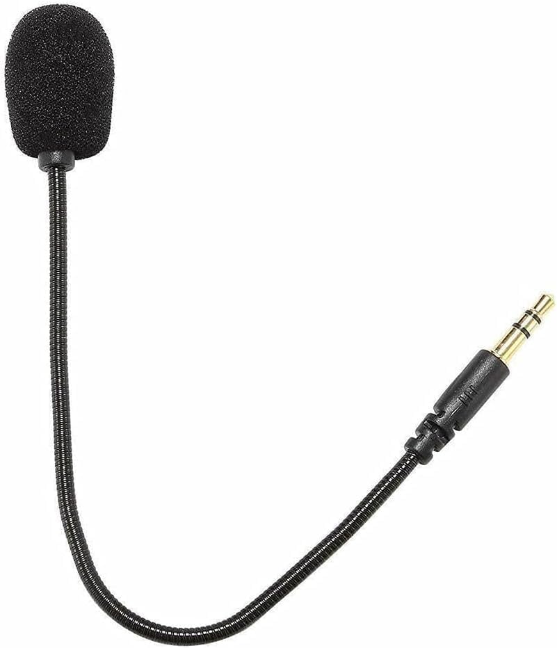 هدست میکروفون مدل Ymhapp Black قابل تنظیم با چرخش 360 درجه و جک قابل انعطاف همراه با کنترلر هدفون 3.5 میلی‌متری با کیفیت برای بازی‌های ویدیویی به همراه لوازم جانبی میکروفون به هدفون‌ها