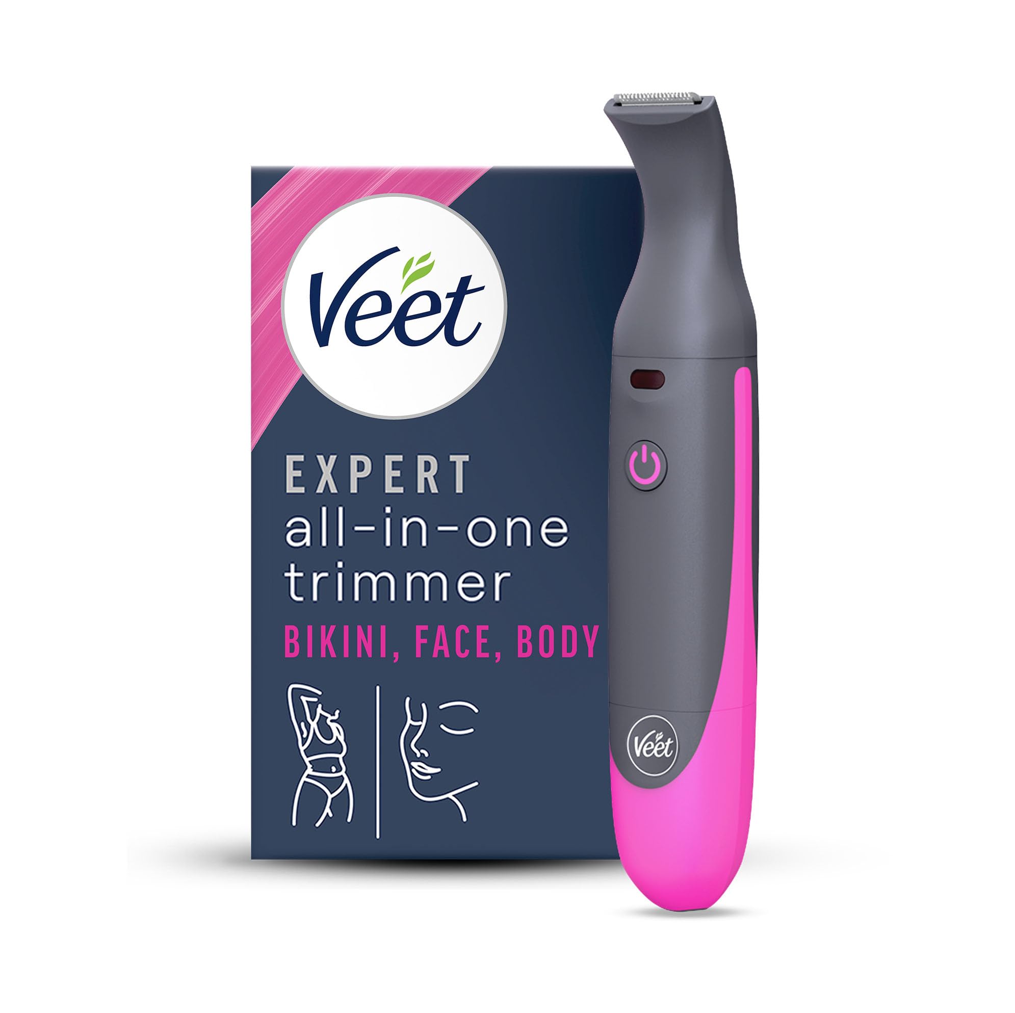 تراش‌موی حرفه‌ای ویت Expert Electric All-in-one، دستگاه اصلاح زنانه بیکینی، صورت و ابروها، چندکاره، شارژ با USB و شارژر، 100 درصد ضدآب، طراحی شده برای استفاده خشک و تر