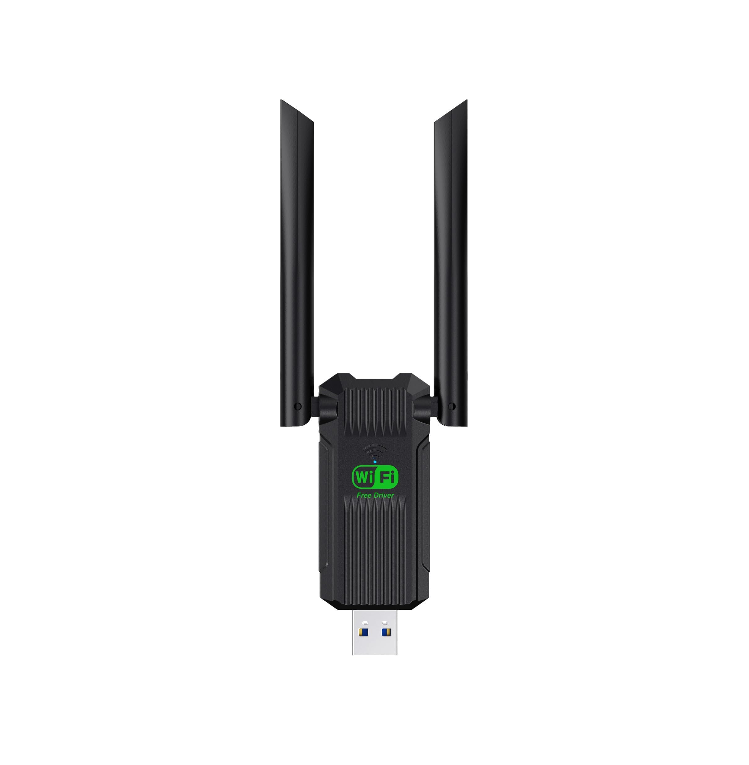مبدل WiFi USB Azonee، 1300 مگابیت بر ثانیه USB WiFi 3.0 دو باند 5G/2.4G، دو آنتن 2dBi، پشتیبانی از ویندوز 11/10/8.1/8/7، مبدل بی‌سیم برای شبکه‌های کامپیوتر رومیزی