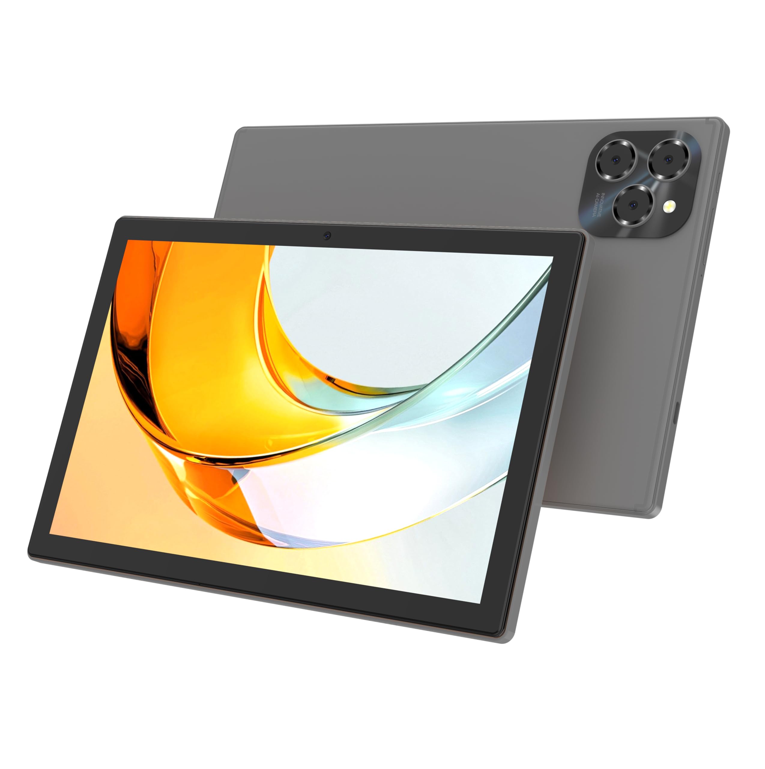 تبلت اندروید ATOUCH A-Tab7 با صفحه کلید - 12 گیگابایت رم، حافظه 512 گیگابایت، اندروید ۱۴، تبلت 2 در ۱ با کیف، موس، استایلوس، WiFi 5G، دو سیم کارت، GPS - ایده‌آل برای دانش‌آموزان و کارکنان رنگ خاکستری