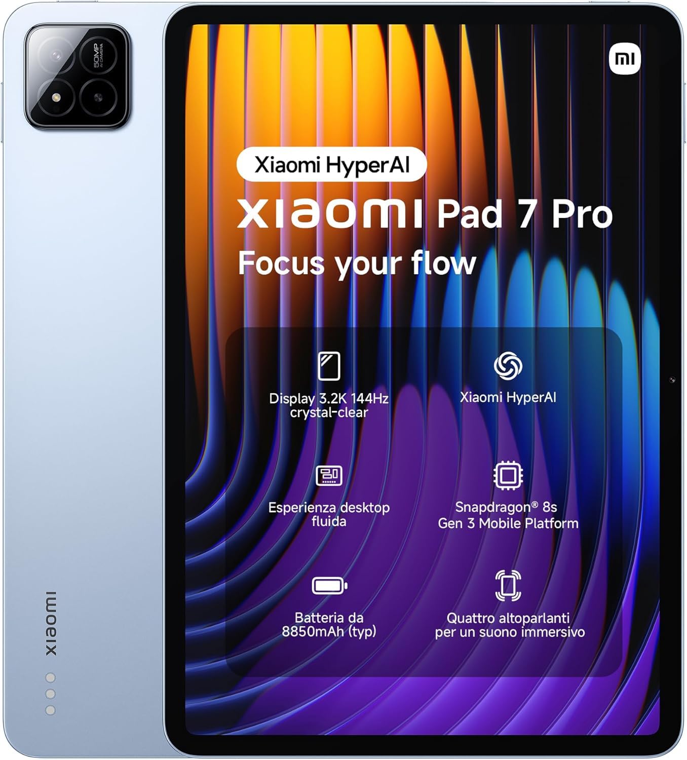 Xiaomi Pad 7 Pro، آبی، 12 گیگابایت رم، 512 گیگابایت وای فای - نسخه جهانی