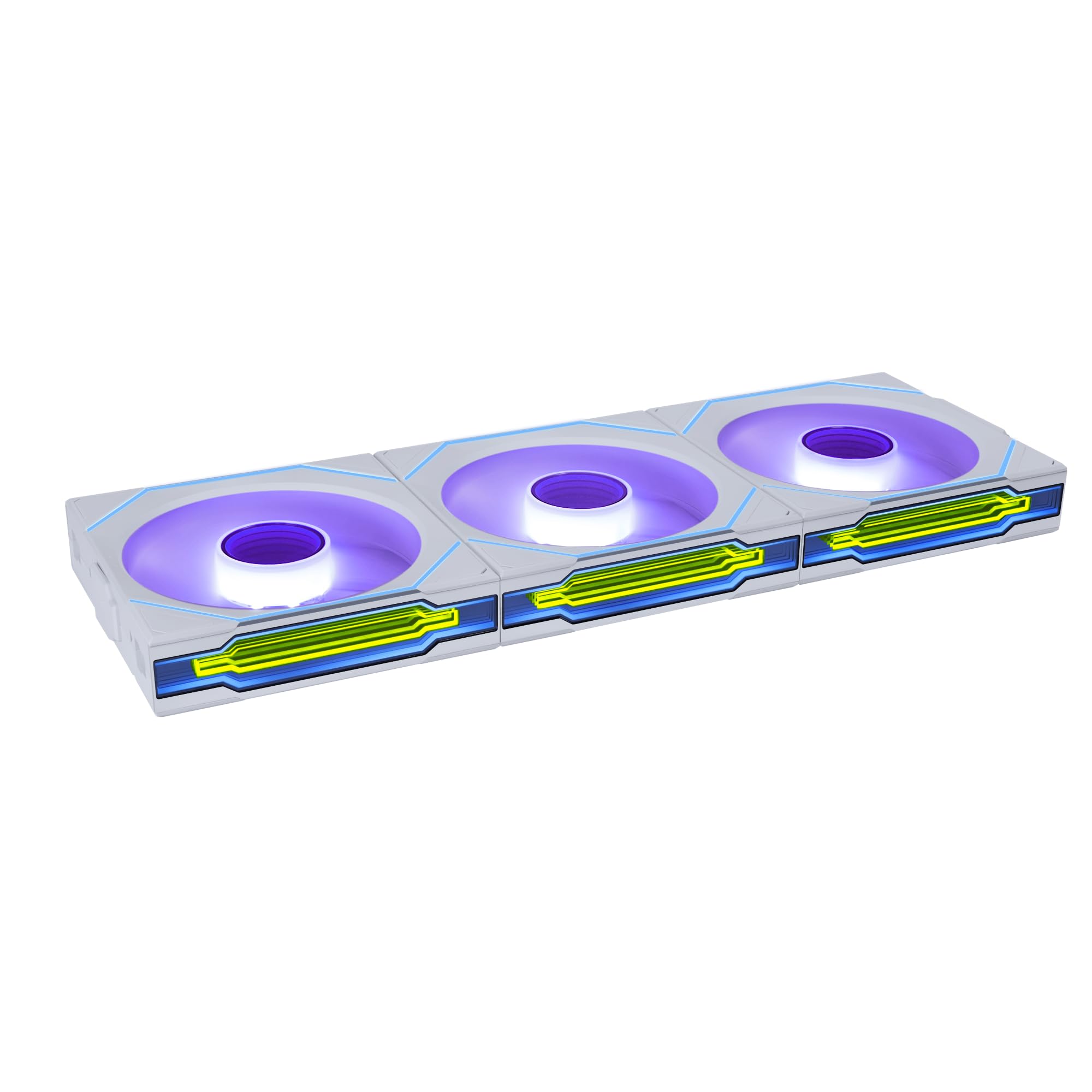 Lian Li UNI Fan SL-Infinity Wireless 120 Triple Pack، سیگنال بی‌سیم 2.4 گیگاهرتز ARGB، طراحی دوآینه بی‌نهایت، صدای کم، درایور ارائه شده، سفید (12SLIN1W3W) 120 Triple White