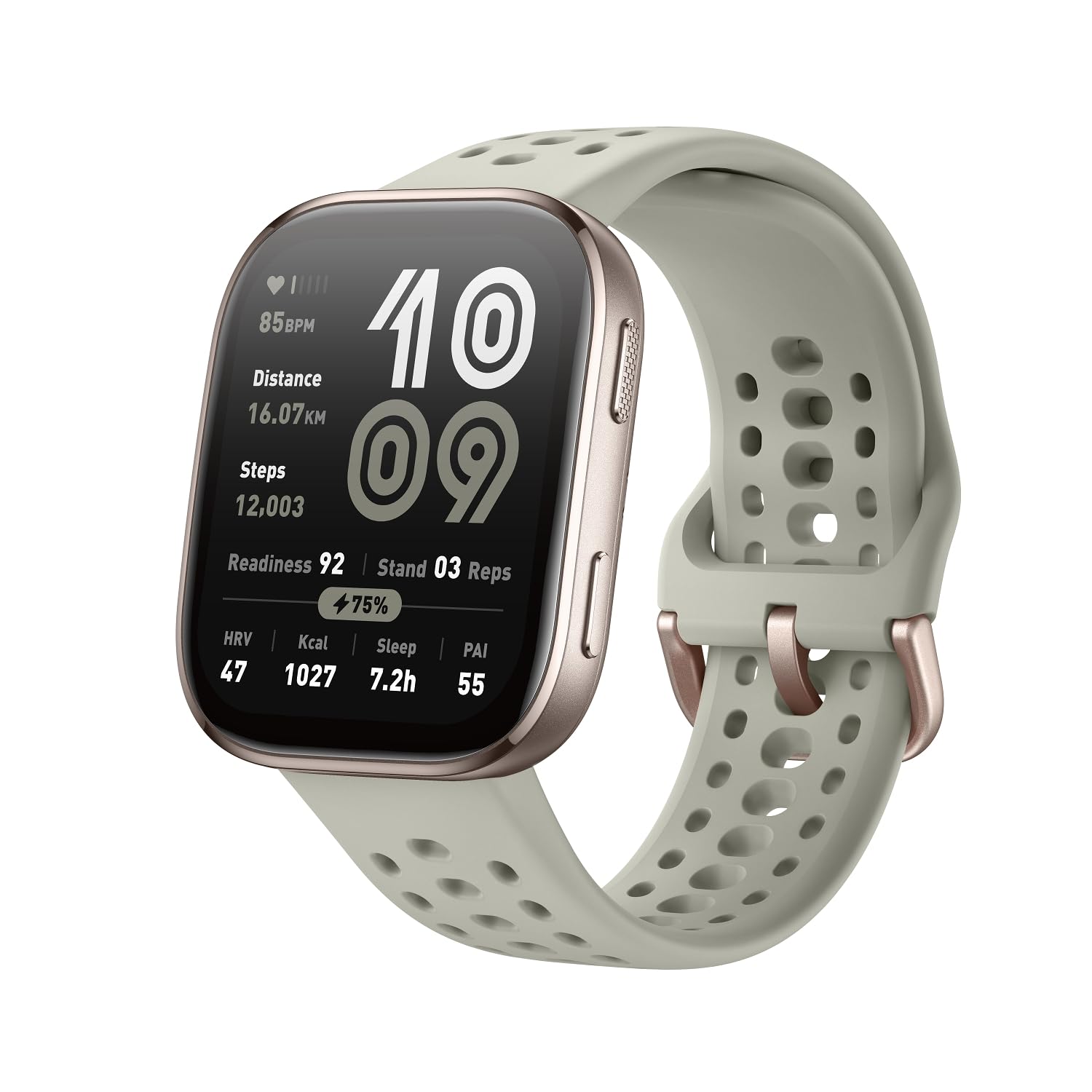 ساعت هوشمند Amazfit Bip 6 با صفحه نمایش AMOLED 1.97 اینچ، باتری ۱۴ روزه، GPS و نقشه‌های رایگان، هوش مصنوعی، تماس و پیام بلوتوث، ردیابی سلامتی، ورزش و خواب، بیش از ۱۴۰ حالت ورزشی، مقاومت در برابر آب به اندازه ۵ ATM، رنگ سنگی