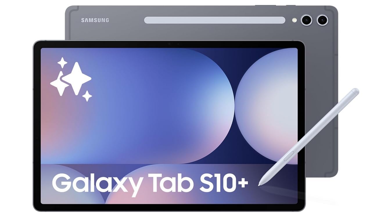 سامسونگ گلکسی تب S10+، تبلت هوش مصنوعی، تبلت اندروید، وای فای، 12GB رم، 256GB فضای ذخیره‌سازی، نمایشگر AMOLED، ضد تابش، مقاوم، قلم S پنجره، رنگ خاکستری مون استون - نسخه بین‌المللی