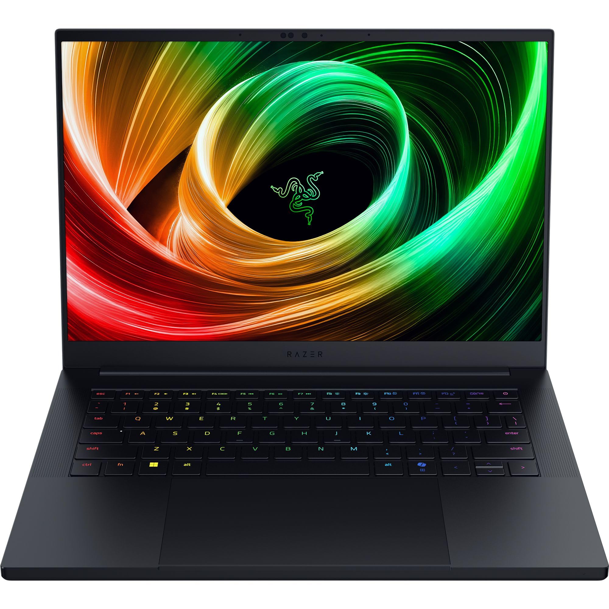 لپ تاپ بازی Razer Blade 14 (2025): NVIDIA GeForce RTX 5070 - پردازنده AMD Ryzen 9 365 AI - صفحه نمایش OLED 3K با فرکانس 120Hz - حافظه RAM LPDDR5X 32GB - حافظه داخلی 1TB SSD - نازک و سبک - پشتیبانی از رنگ‌های Chroma RGB - ویندوز - رنگ مشکی Ryzen 9 365 AI 32GB RAM 1TB RTX 5070 RTX 5070 - مشکی
