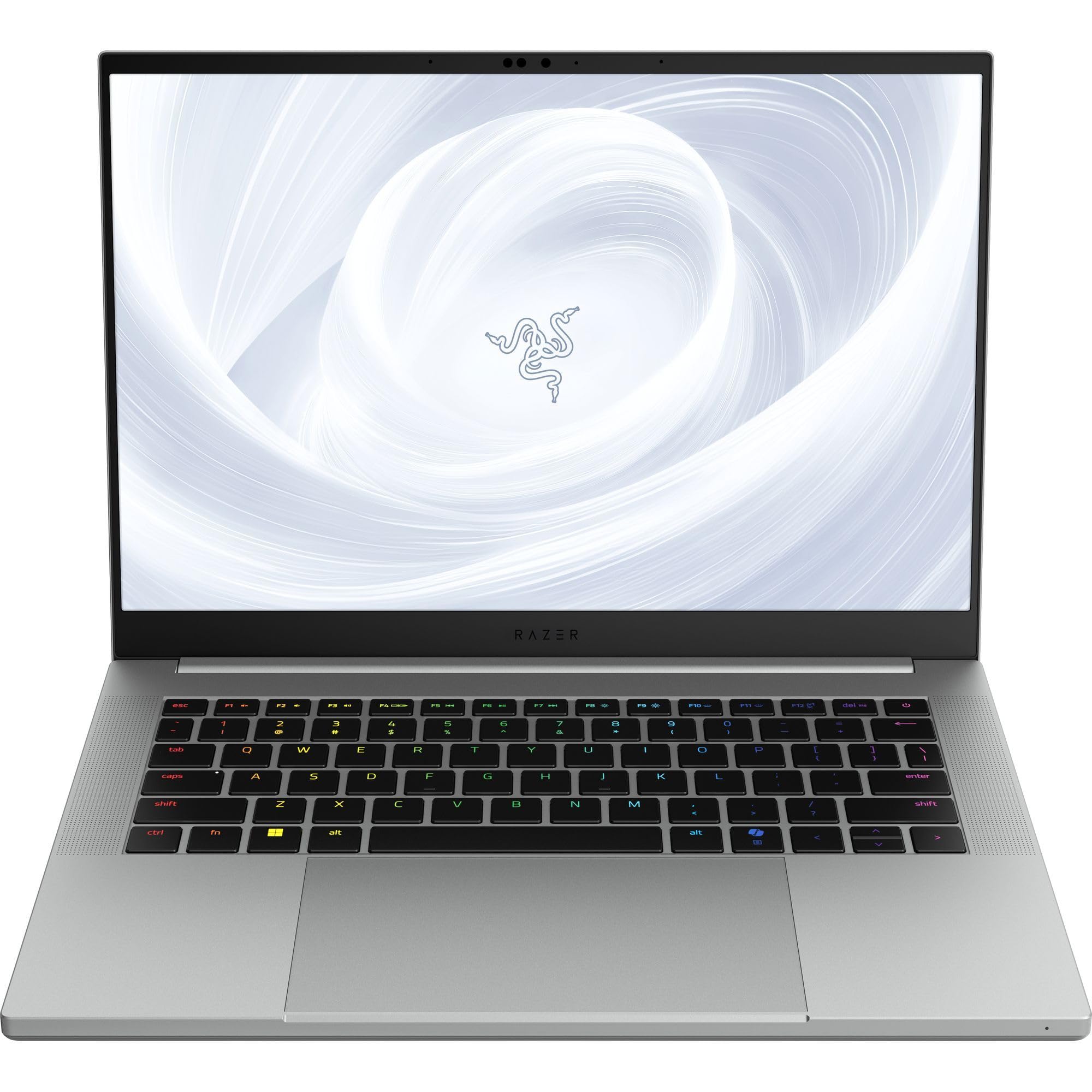 لپتاپ بازی Razer Blade 14 (2025): NVIDIA GeForce RTX 5070 - پردازنده AMD Ryzen AI 9 365 - نمایشگر OLED 3K با فرکانس 120Hz - حافظه RAM LPDDR5X 32GB - حافظه داخلی 1TB SSD - نازک و سبک - پشتیبانی از رنگ‌های Chroma RGB - ویندوز - رنگ مرکری سفید ۹ ۳۶۵ رایزن AI 32 گیگابایت ۱ ترابایت ددیکیتد