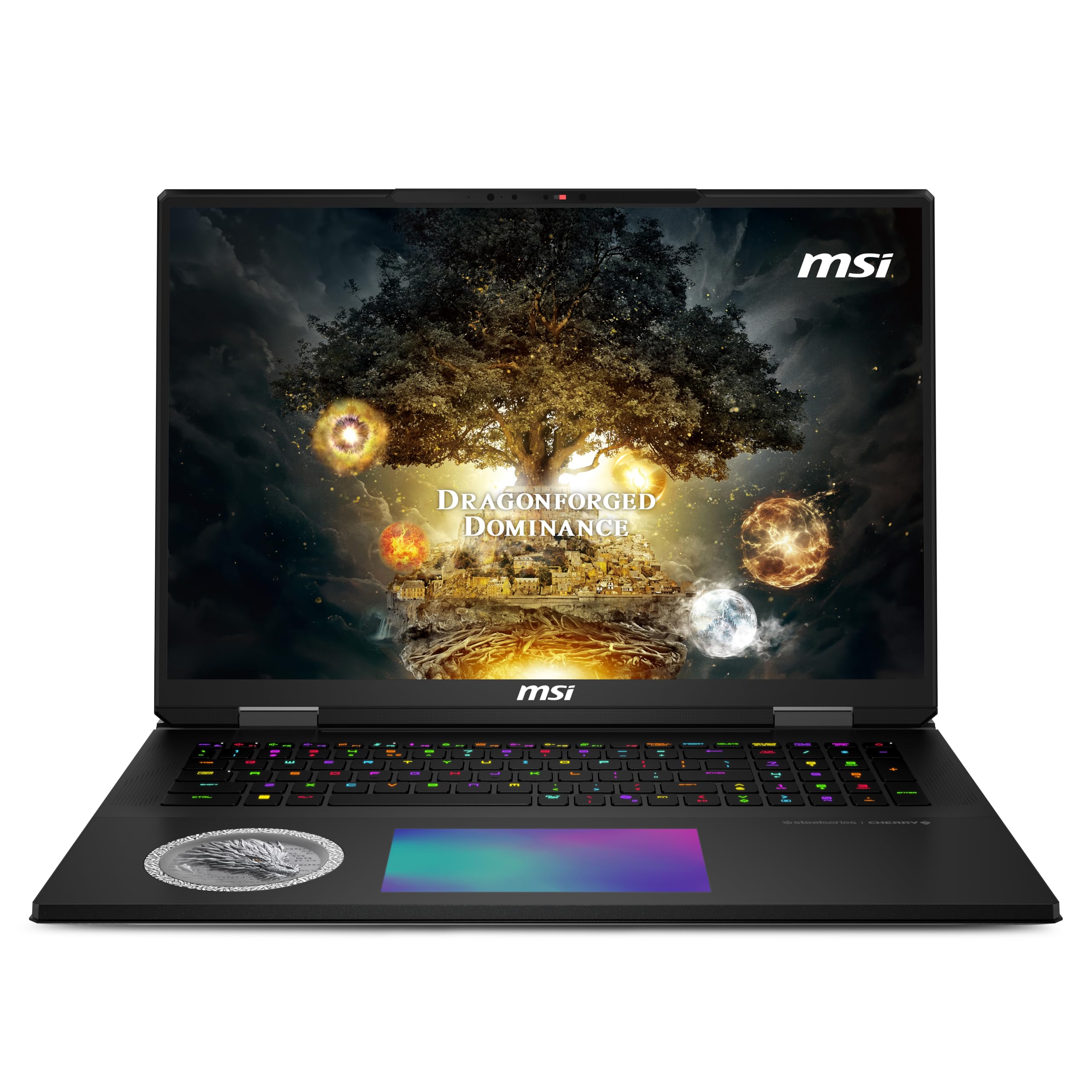 MSI Titan 18 HX Dragon Edition Norse Myth 45.7 cm 120Hz MiniLED UHD+ Gaming Laptop: Intel Ultra 9-285HX, NVIDIA GeForce RTX 5090, 96GB DDR5, 6TB SSD, Thunderbolt 5, Wi-Fi 7, Win 11 Pro: Black Ultra9 285HX 96 GB 6 TB RTX 5090 Titan 18 HX Dragon Edition Norse Myth