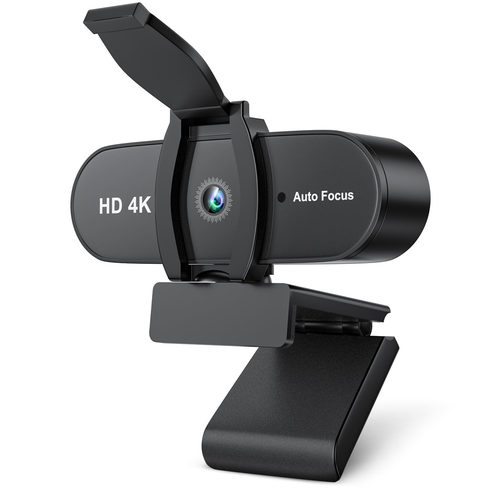 وب‌کمرا OFFCUP برای کامپیوتر با میکروفون، دوربین وب با کیفیت 4K HD با درپوش حریم خصوصی، وب‌کم پلاگ اند پلی USB، دوربین استریمینگ با زاویه دید گسترده برای رایانه رومیزی لپتاپ تحصیل کنفرانس بازیگری