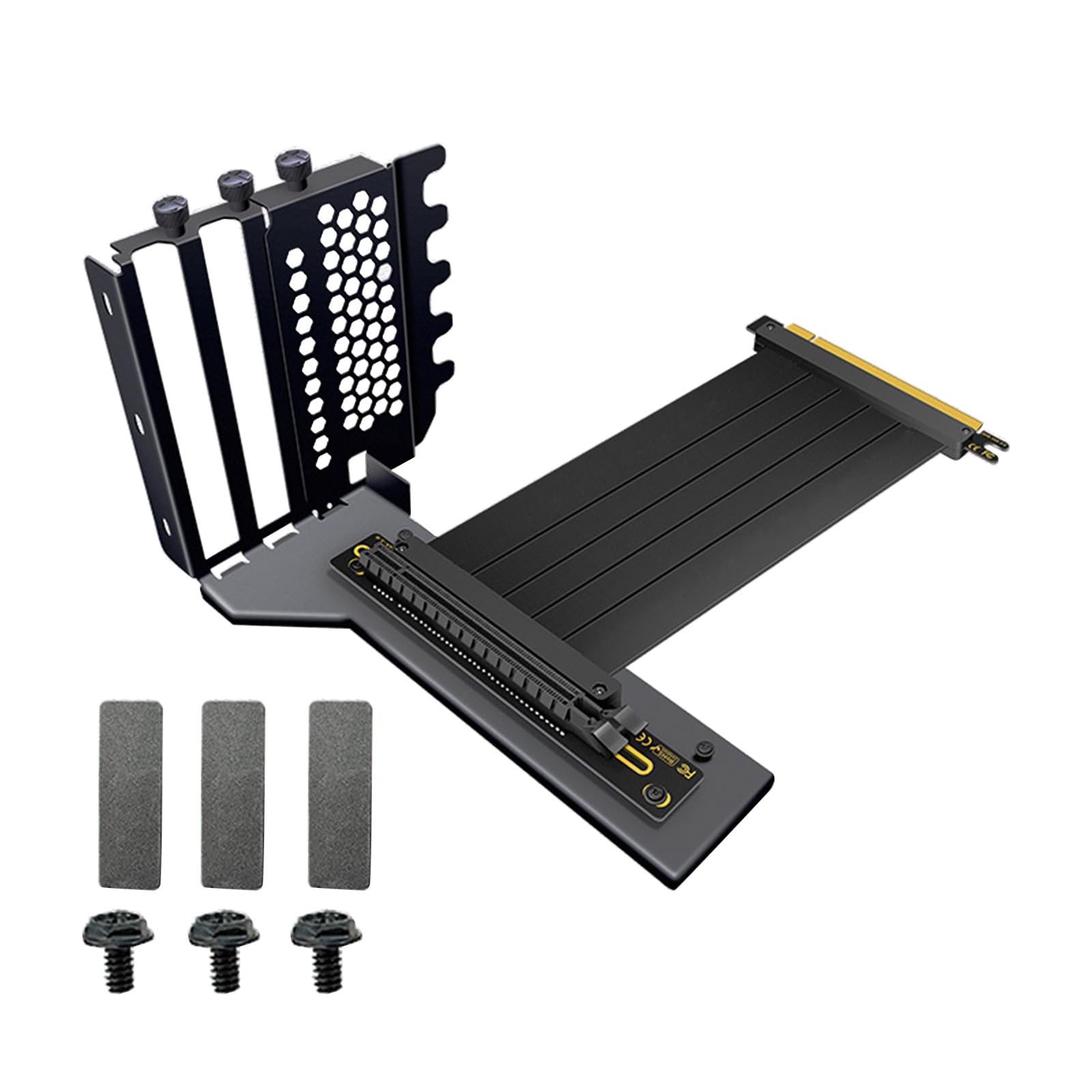 ZERZENGGENGPT قطعه 3.0 4.0 x16 دارنده گرافیکی GPU عمودی یونیورسال کیت کیس Matx VGA کارت گرافیکی پشتیبانی هدر جانشین سیاه + PCIE 4.0 25 سانتی‌متر