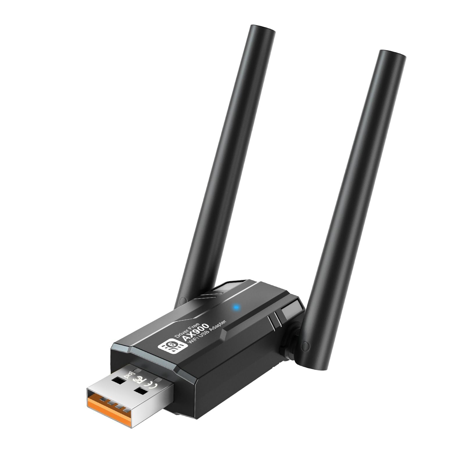 آداپتور WiFi بی‌سیم USB برای کامپیوتر شخصی، آداپتور WiFi 6 USB بلوتوث 5.4، دو باند 5/2.4 گیگاهرتز AX900M، آداپتور بی‌سیم برای کامپیوتر رومیزی، با آنتن 5dBi، با ویندوز 7/10/11