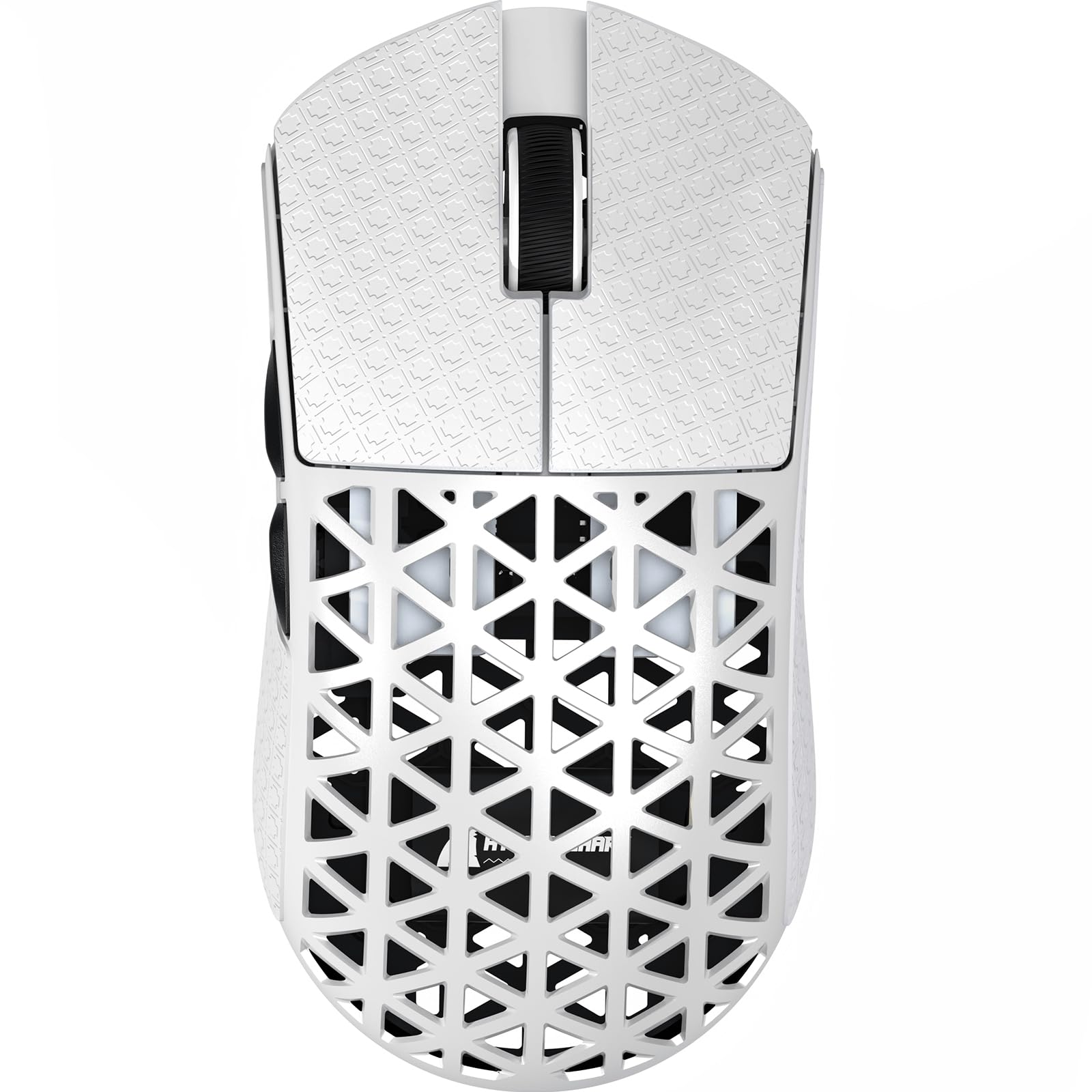 ماوس بازی بی‌سیم R5Ultra 8K کربن فایبر با دقت 42،000 نقطه بر اینچ - حسگر MAX PAW3950 - تراشه‌ی 52840 MCU نوردیک - وزن بسیار سبک 39 گرم - قابل برنامه‌ریزی باسیم/بلوتوث/بی‌سیم 2.4 گیگاهرتز برای کامپیوتر/مک (سفید) سفید و گریپ‌تیپ