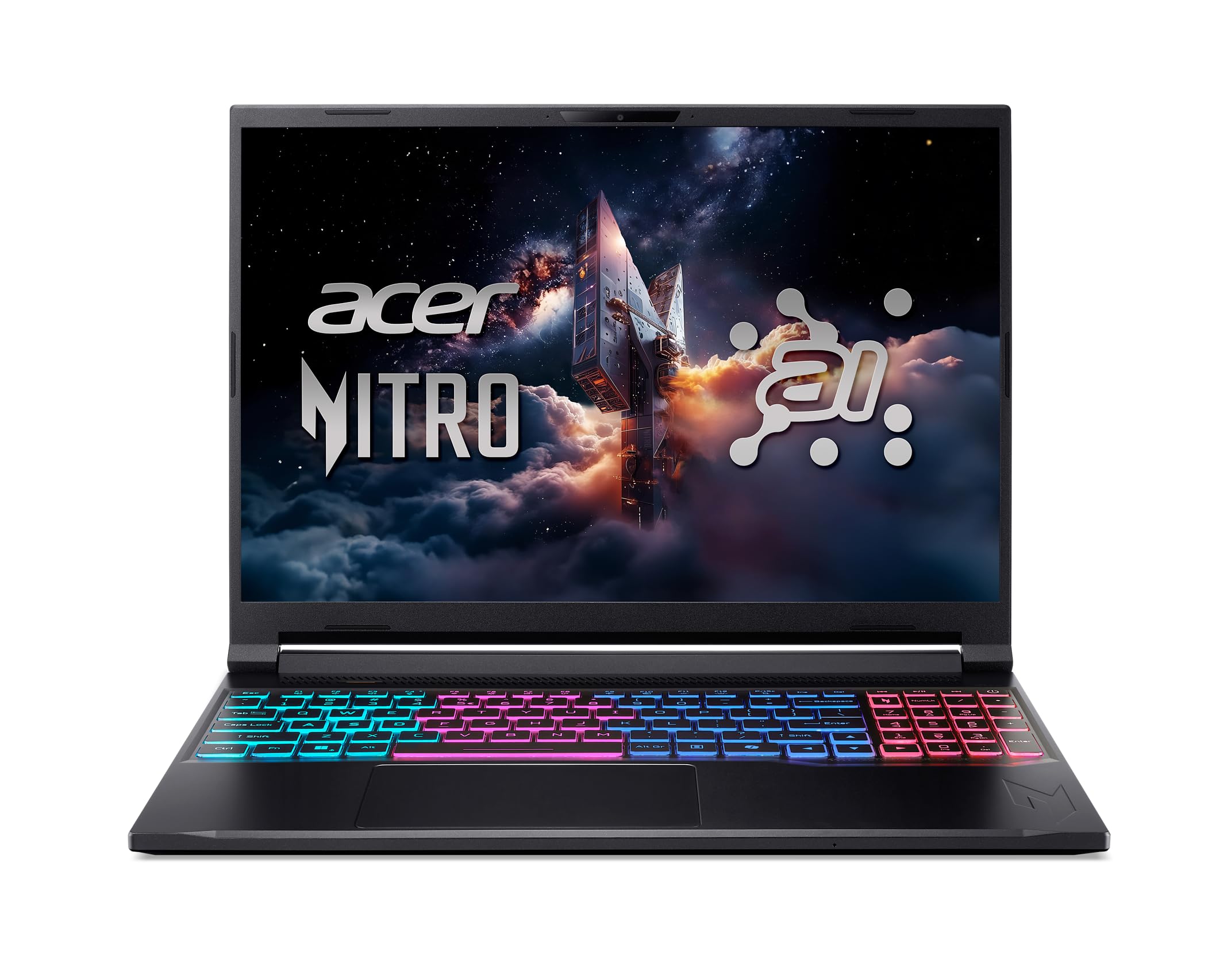 لپ تاپ بازی ایسر نیترو V 16S AI | پردازنده AMD Ryzen 7 260 | کارت گرافیک لپ تاپ NVIDIA GeForce RTX 5060 (572 AI تاپس) | نمایشگر IPS 16 اینچی WUXGA با فرکانس تازه 180Hz | 32 گیگابایت DDR5 | 1TB SSD نسل 4 | Wi-Fi 6 | ANV16S-41-R2AJ