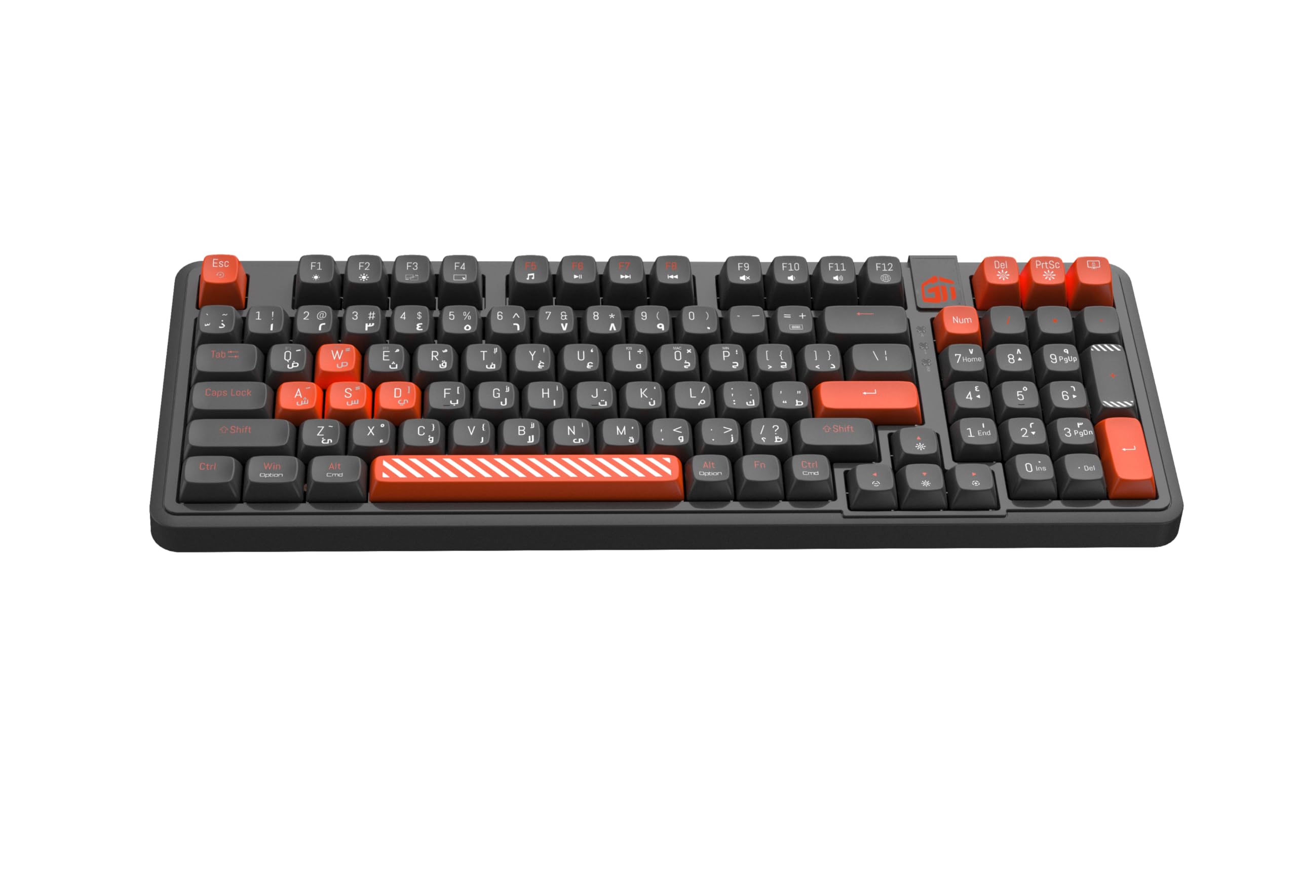 صفحه کلید بازی Arcade Keys - طراحی ۹۶٪، باسیم/بی‌سیم/بلوتوث، نصب گسکت، سوئیچ‌های Jerrzi Red Lubed قابل تعویض با سرعت بالا، پشتیبانی از N-Key Rollover، کلاوهای دوبل Shot - مشکی