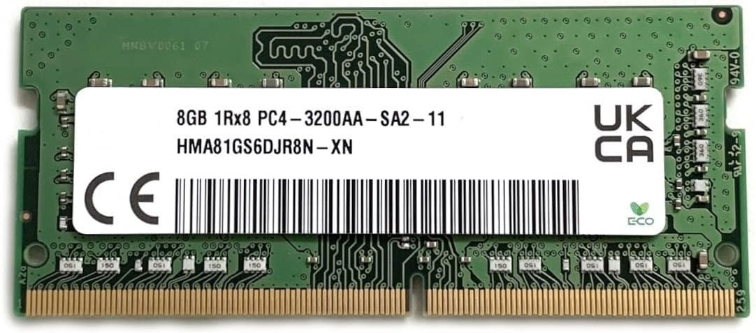 8 گیگابایت رم لپ تاپ SODIMM DDR4 3200 PC4 1Rx8 تجدید شده HMA81GS6DJR8N-XN برای دل، اچ‌پی، لنوو و سیستم‌های دیگر