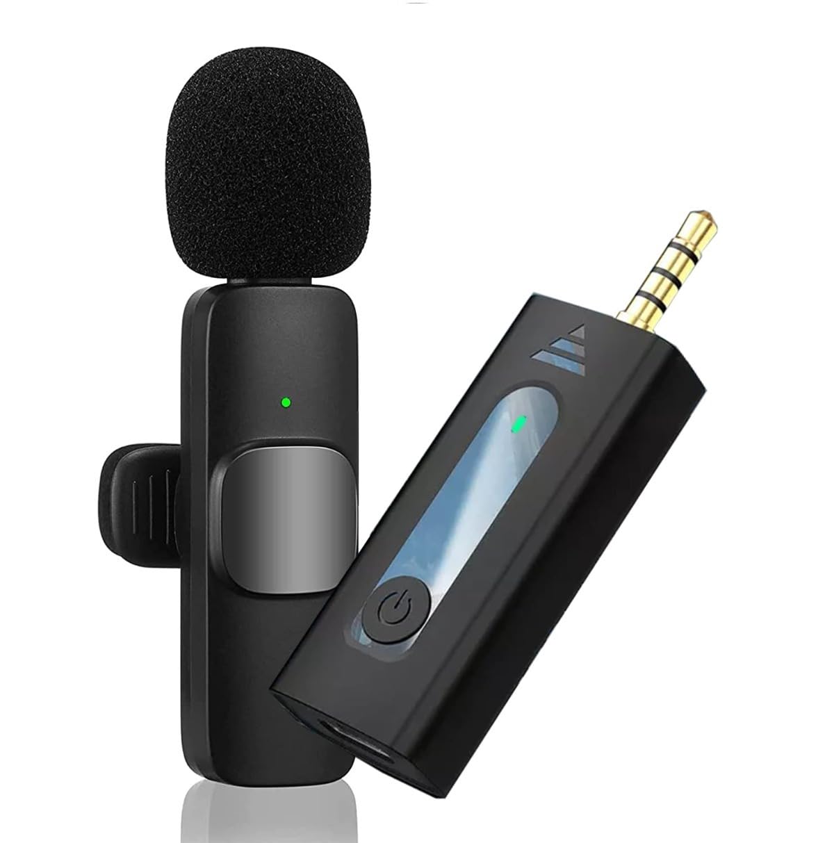میکروفون بی‌سیم - میکروفون گردنی کوچک Plug & Play برای ولاگینگ، استریم زنده، و تیراندازی ویدیویی با اتصال 3.5 میلی‌متری AUX