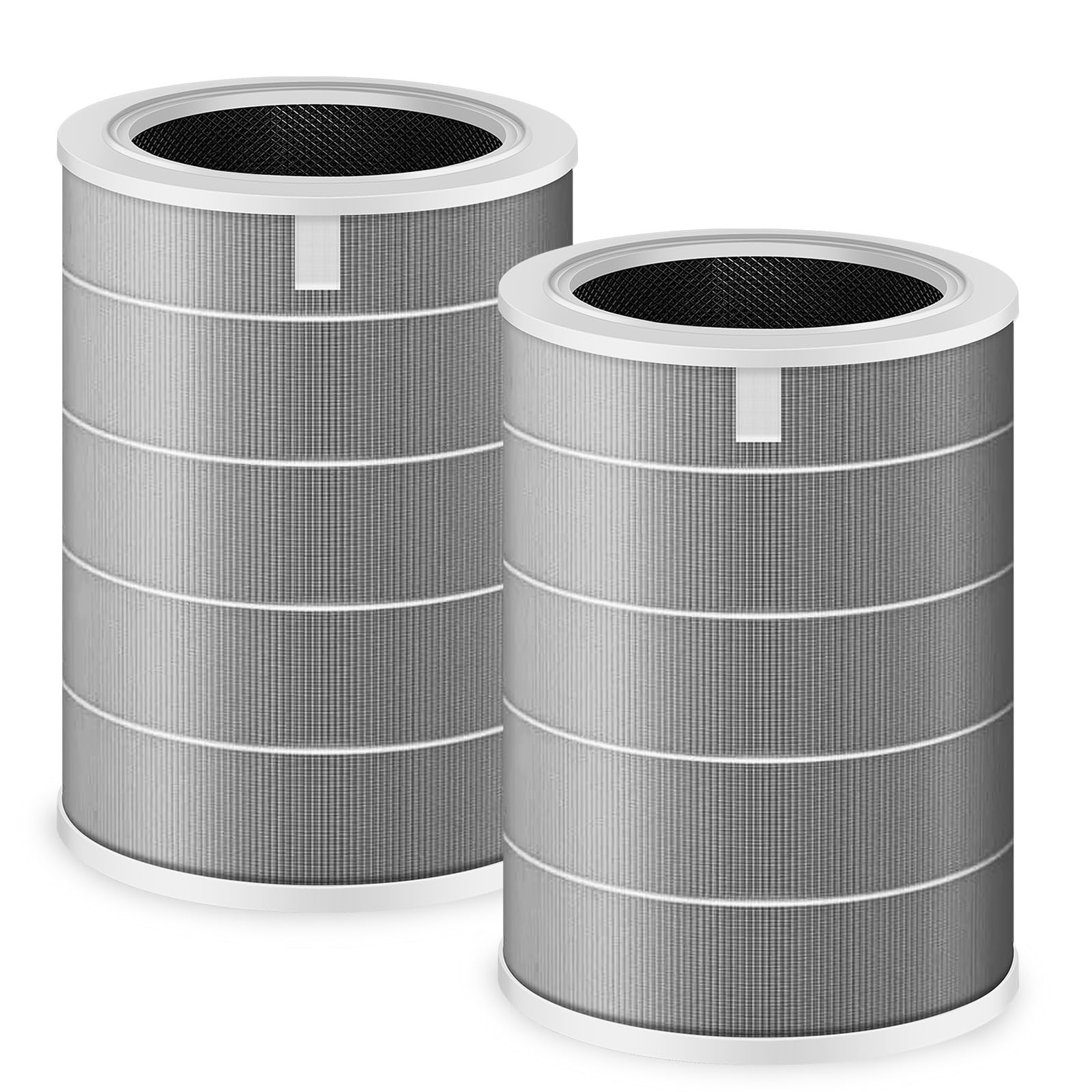 فیلتر جایگزین PINREK 2-Pack برای تصفیه کننده هوای Xiaomi Mi Air Purifier 3H/3/2H/2S/2C/2/Pro - 3 در 1 با کارایی بالا H13 True HEPA، فعال سازی کربن تصفیه هوا برای گرد و غبار، حساسیت های آلرژی و بوها - جایگزین شماره قطعه # SCG4021GL خاکستری-2 بسته