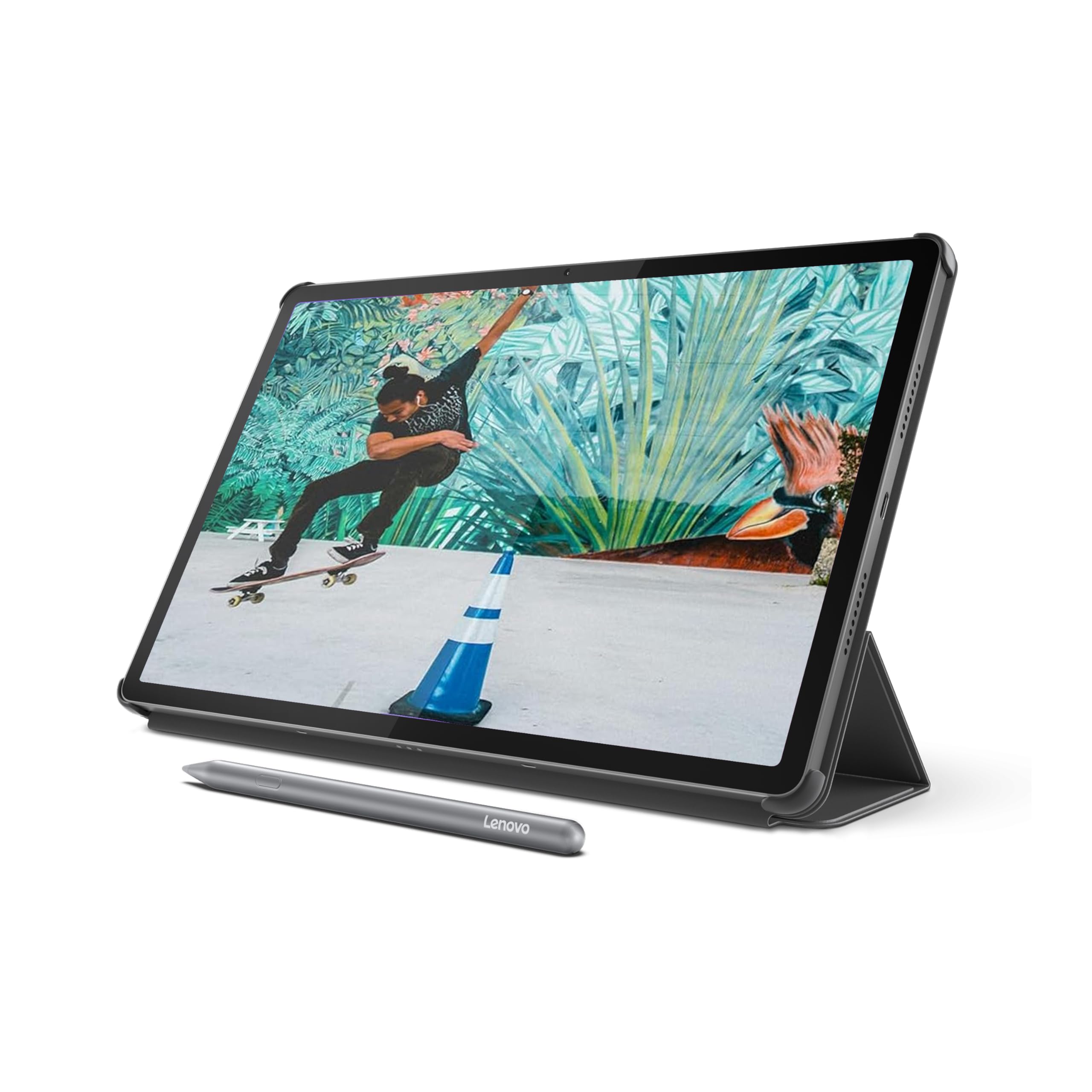 لنوو آیدیا تب پرو - تبلت دانش‌آموزی - گوگل جمینی - نمایشگر 3K LCD 12.7 اینچ - حافظه 8 گیگابایت - ظرفیت ذخیره‌سازی 128 گیگابایت - مدیاتک دیمنزیتی 8300 - شامل قلم و کیف Folio