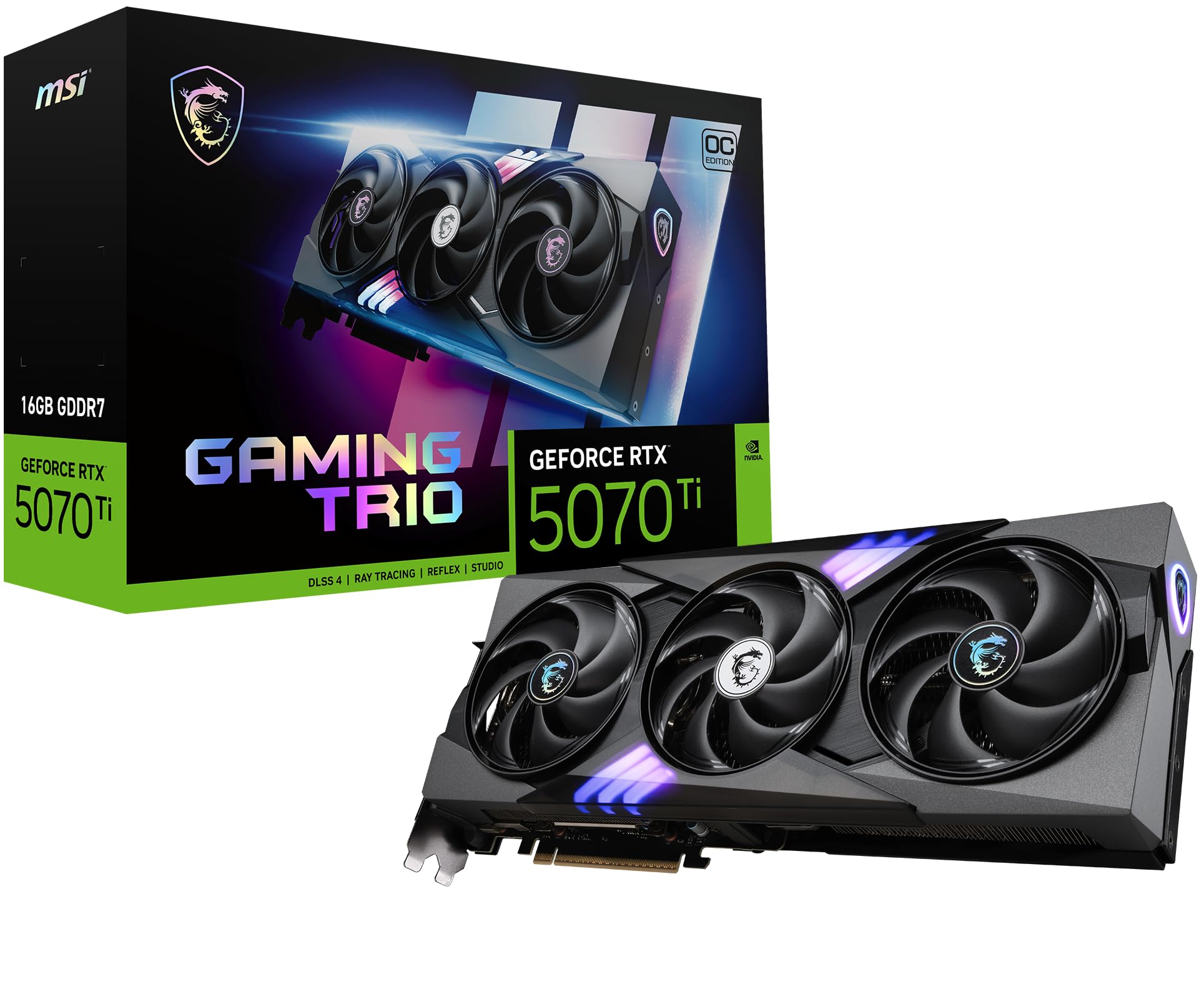 MSI GeForce RTX 5070 Ti 16G GAMING TRIO OC
ام‌اس‌آی جی‌افورس آر‌تی‌ایکس 5070 تیئی 16G گیمینگ تریو اوسی