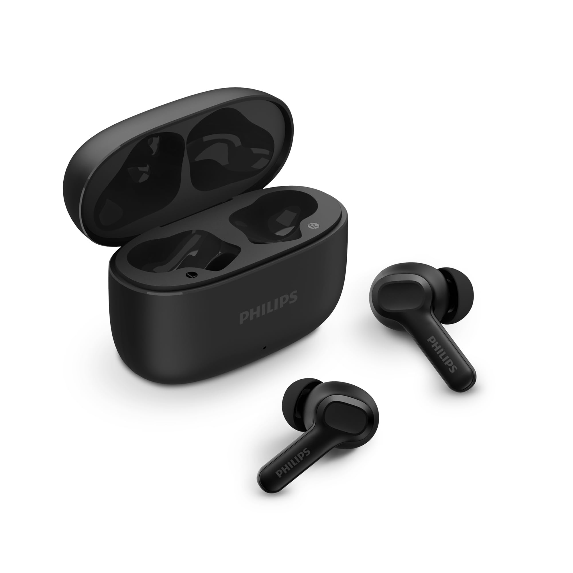 Philips TAT1109BK/97 هدفون بی‌سیم اصلی بلوتوث 5.4 با درایورهای داینامیک 10 میلی‌متری، باس عمیق، تماس‌های واضح، طراحی ارگونومیک، کیف شارژ اندازه جیبی – سیاه
