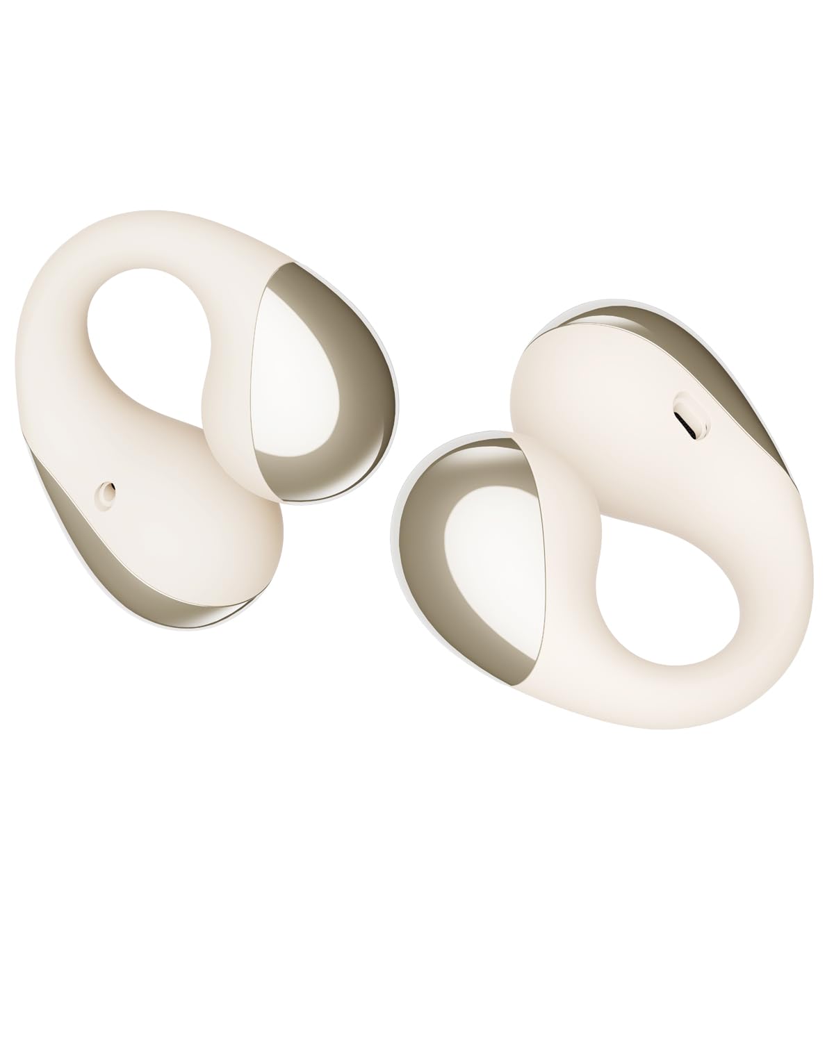 گوشی‌های SoundPEATS PearlClip Pro Open-Ear Earbuds با LDAC و صدای با کیفیت بالا، هدفون‌های بلوتوث 6.0 Clip On، ضدآب IPX5، گوشی‌های بی‌سیم با زمان پخش 24 ساعته، کنترل از راه دور از طریق اپلیکیشن برای دویدن/دوچرخه سواری/فیتنس، رنگ بژ