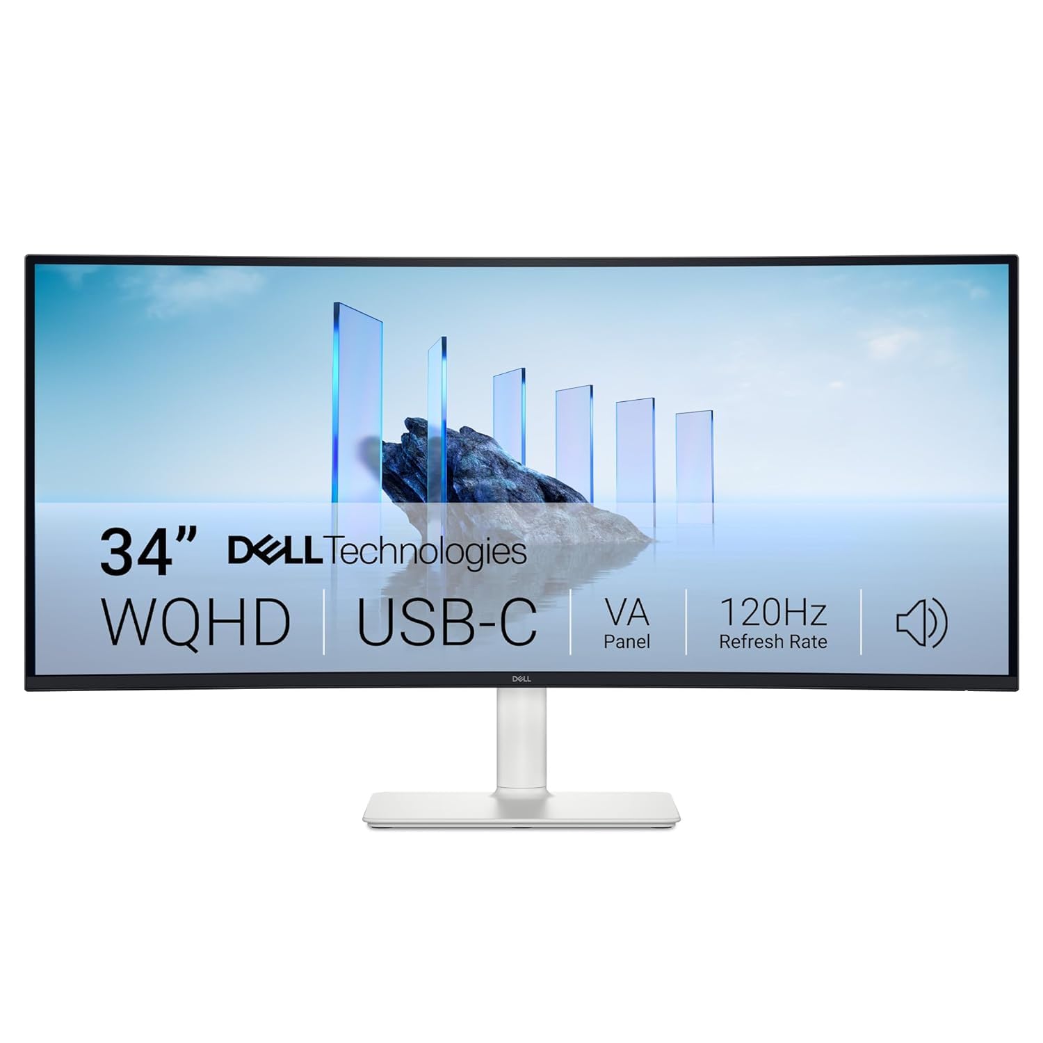 صفحه نمایش Dell 34 Plus USB-C - S3425DW، کیفیت تصویر WQHD (3440x1440)، نسبت تصویر 21:9، خمیده، 120Hz، VA، 1ms، AMD FreeSync Premium، HDR10، تنظیم ارتفاع، بلندگوهای داخلی، 2 عدد USB-C، 2 عدد HDMI، گارانتی 3 ساله