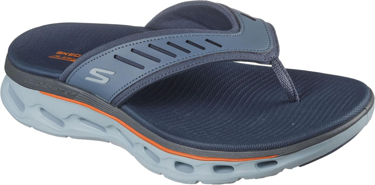 Skechers GO WALK GLIDE-STEP 2.0 صندل مردانه ۴۳ (EU) نقره‌ای/برنزه