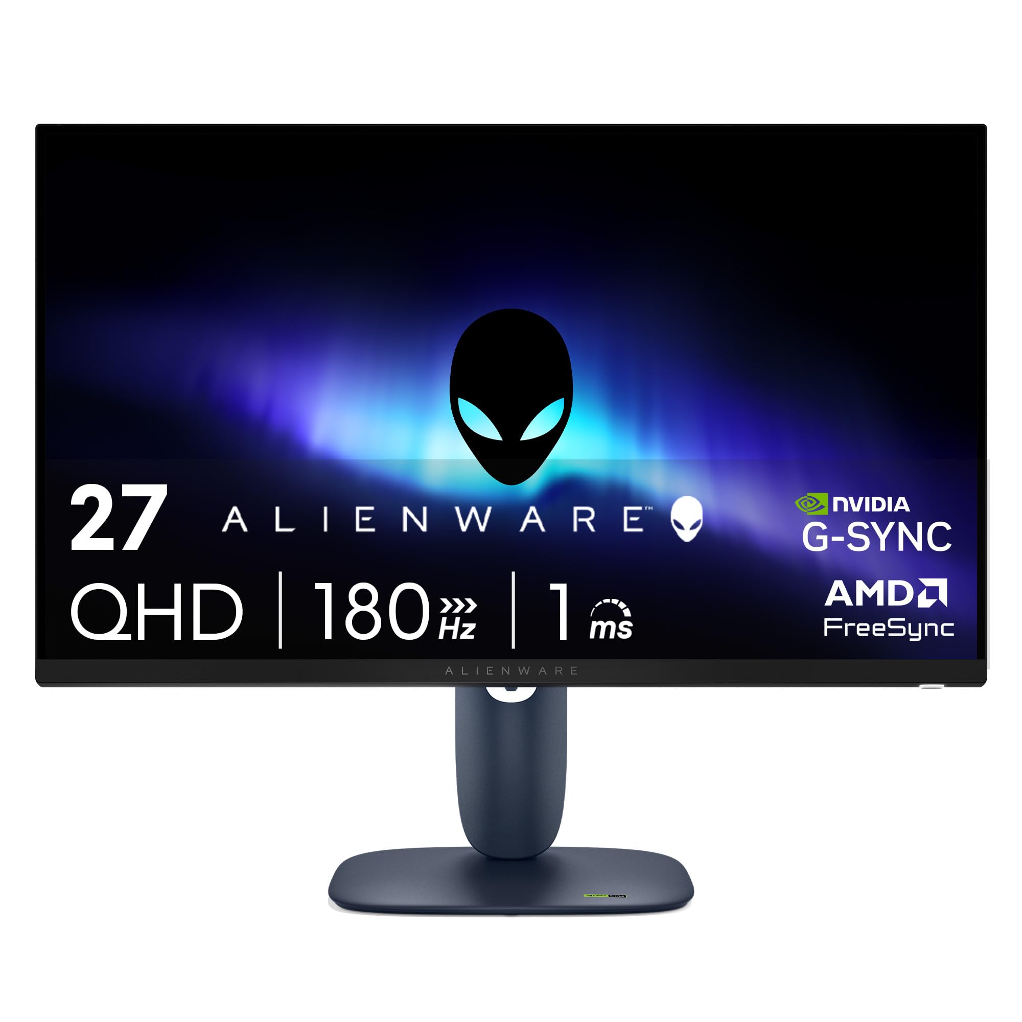 مانیتور بازی Alienware 27 - AW2725DM، QHD (2560x1440)، 180Hz، Fast IPS، 1ms، سازگار با NVIDIA G-Sync، AMD FreeSync، 95% DCI-P3، HDR400، DisplayPort، 2 HDMI، 3 USB، گارانتی 3 ساله